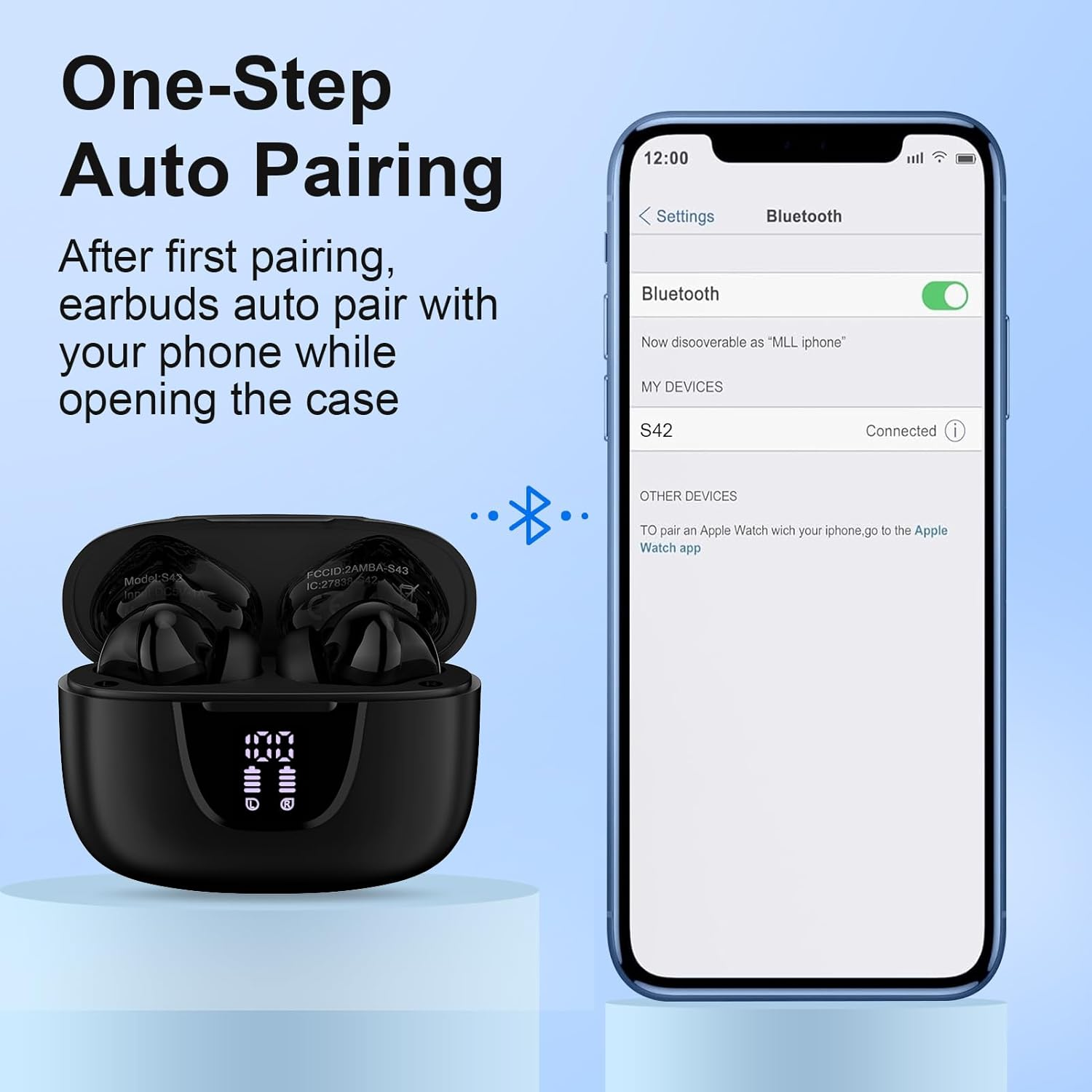 Samsung Earbuds Wireless,Bluetooth 5.3 Headphones for Samsung Galaxy A17 A16 A36 A56 S25 FE Ultra S24 S23 S22 S21 Z Fold 7 Flip7, 60H in Ear Buds Noise Cancelling Earphones IPX7 Waterproof LED Display