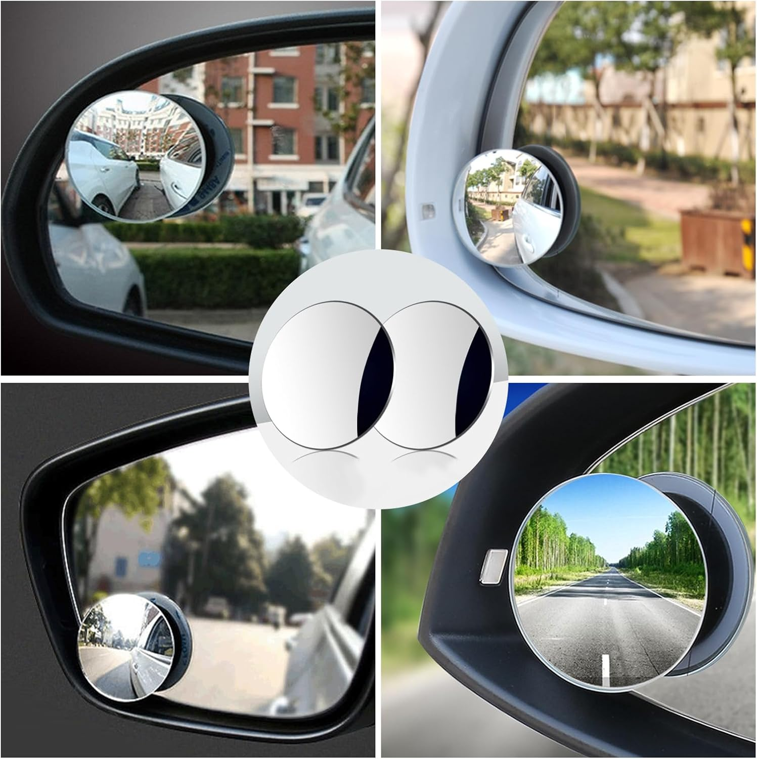Essencenest 4 Pack Blind Spot Mirrors for Cars, HD Frameless Convex Mirrors, 360&deg; Adjustable Universal Fit for Trucks, Suvs, Sedans (2&rdquo; Round) image number 5