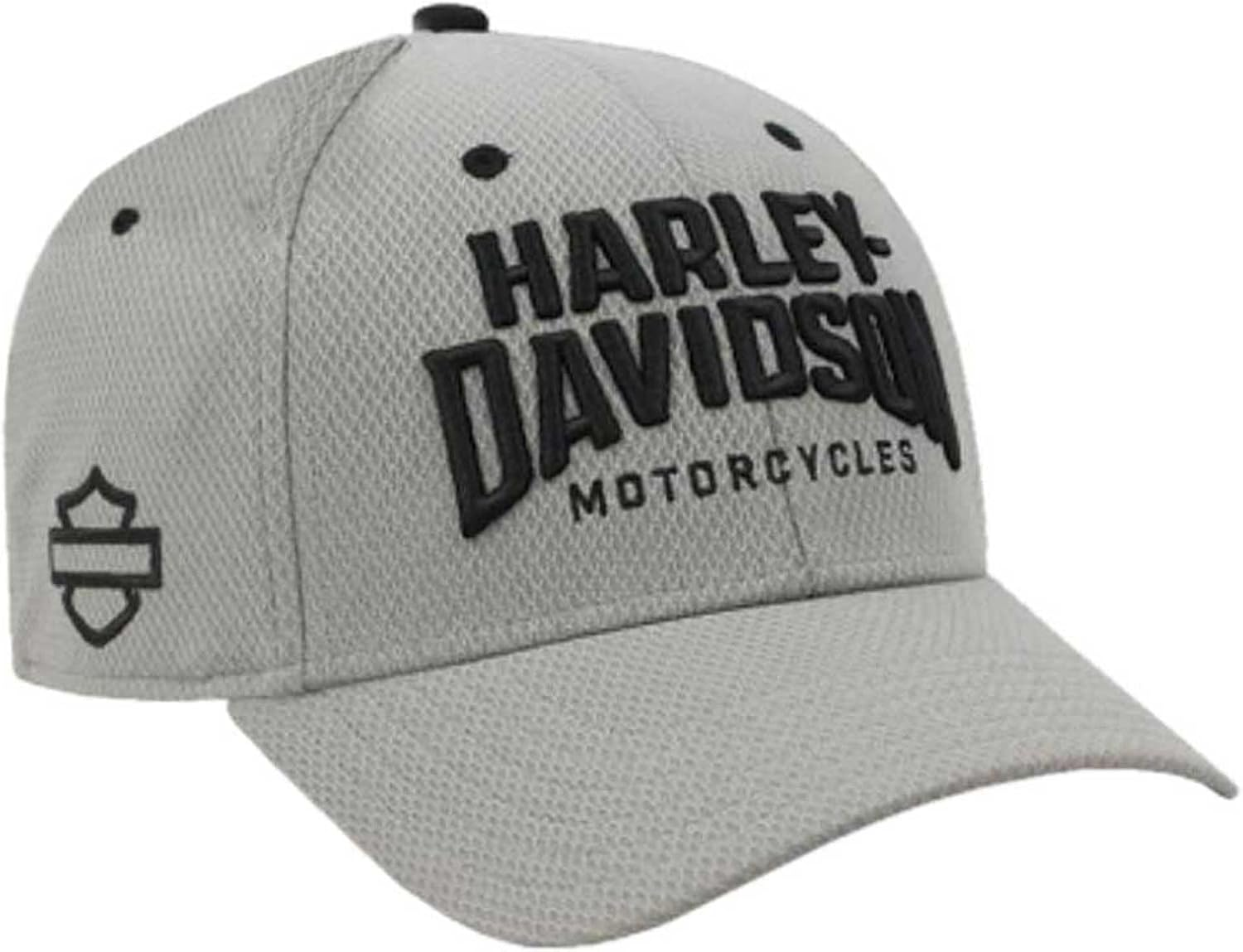 Harley-Davidson Men'S Embroidered Athletic Curved Bill Adjustable Baseball Cap Gray, Gray, One Size