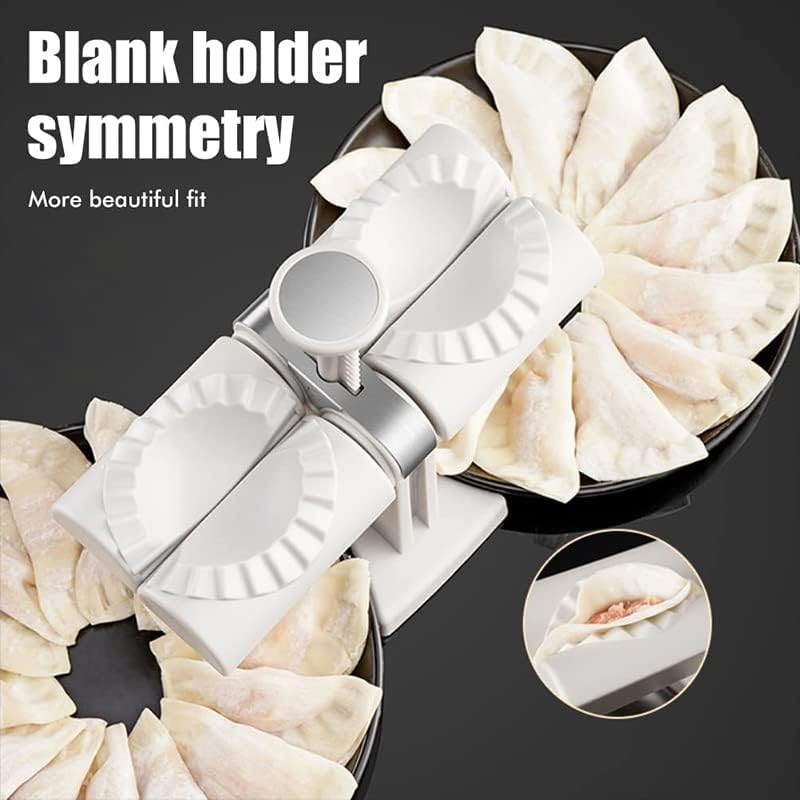 Stainless Steel Double Head Automatic Dumpling Maker Machine - Versatile and Efficient Dumpling Press for Home Kitchen, Creates Wontons, Ravioli and Pies - Food-Grade 304 Material - Easy to Clean image number 4