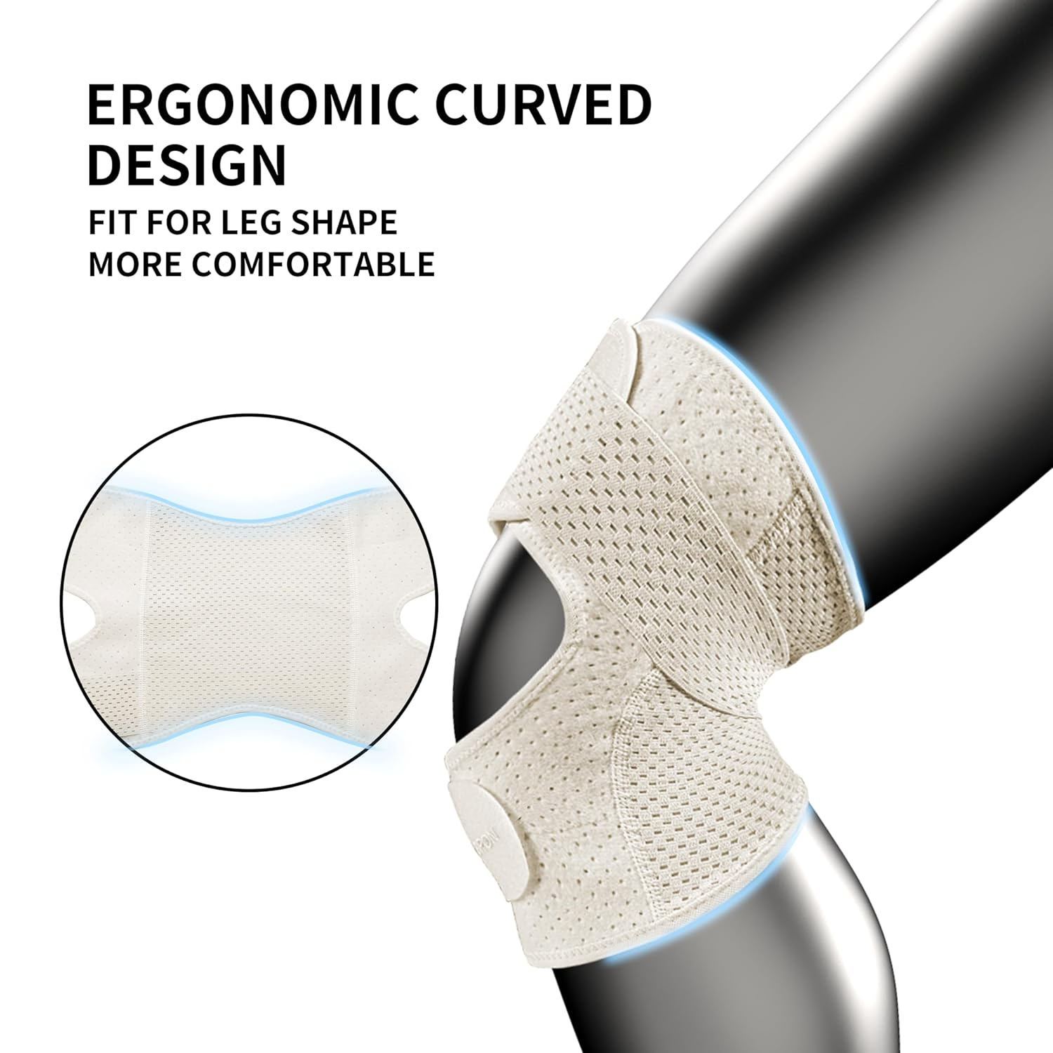 PROIRON Breathable Knee Support Brace Lightweight, Patella Tendon Knee Strap Adjustable for Men Women, Sports, Running, Walking, Basketball, Joint Pain Relief - M - L-Pack Of 1 image number 4