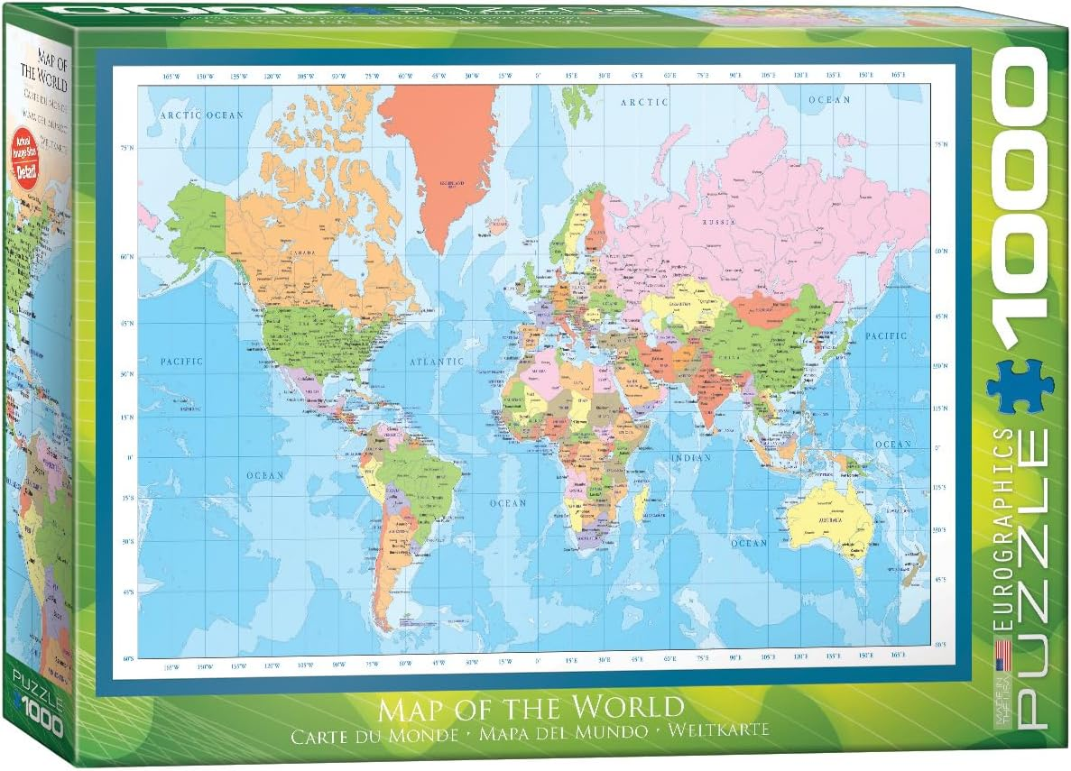 EUROGRAPHICS 61271 Map of the World 1000-Piece Puzzle (6000-1271)