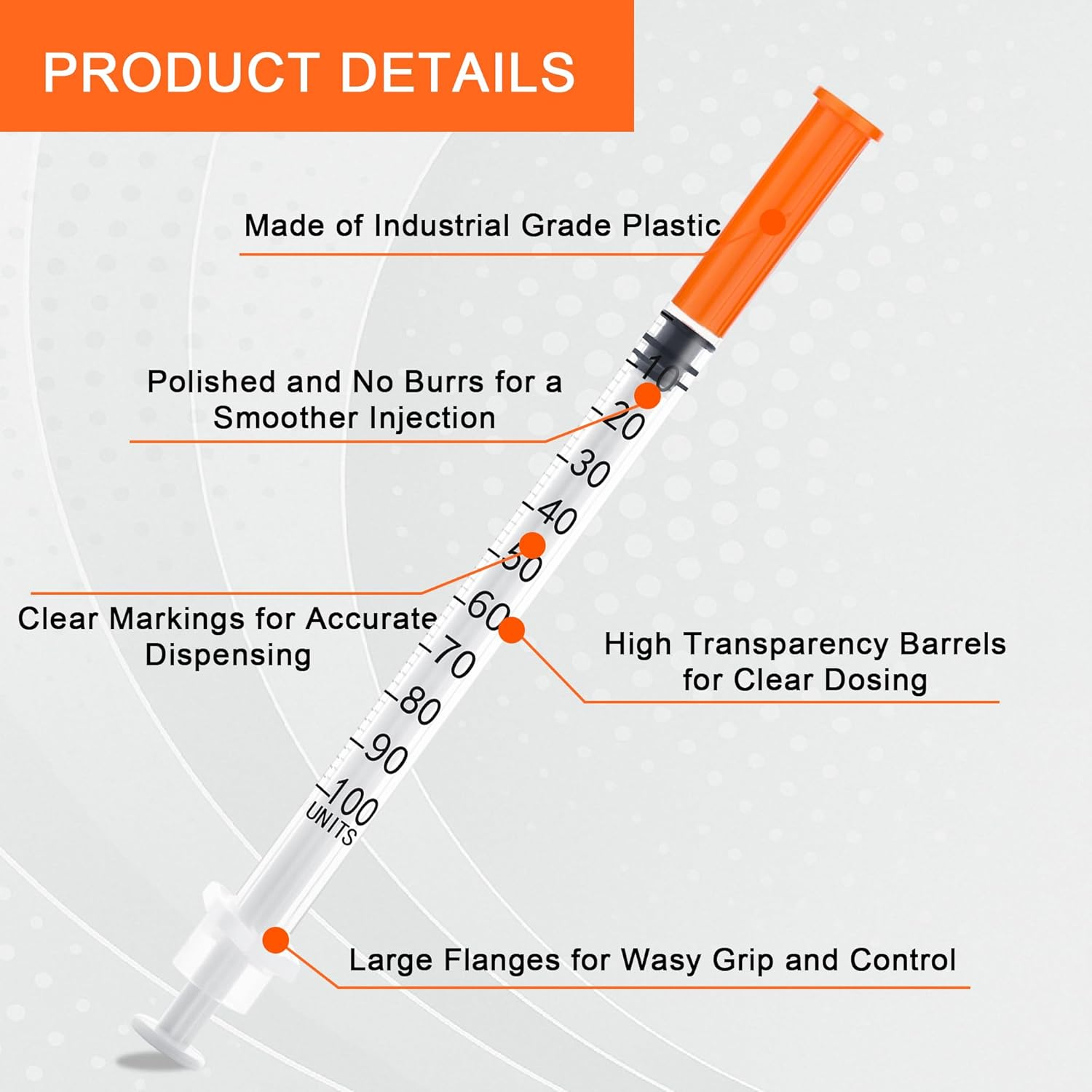 20Pack 1Ml/Cc Syringe with 31G 1/4 Inch(6Mm) Needle Lab Dispensing & Measuring Supplies, Individually Packaging image number 4