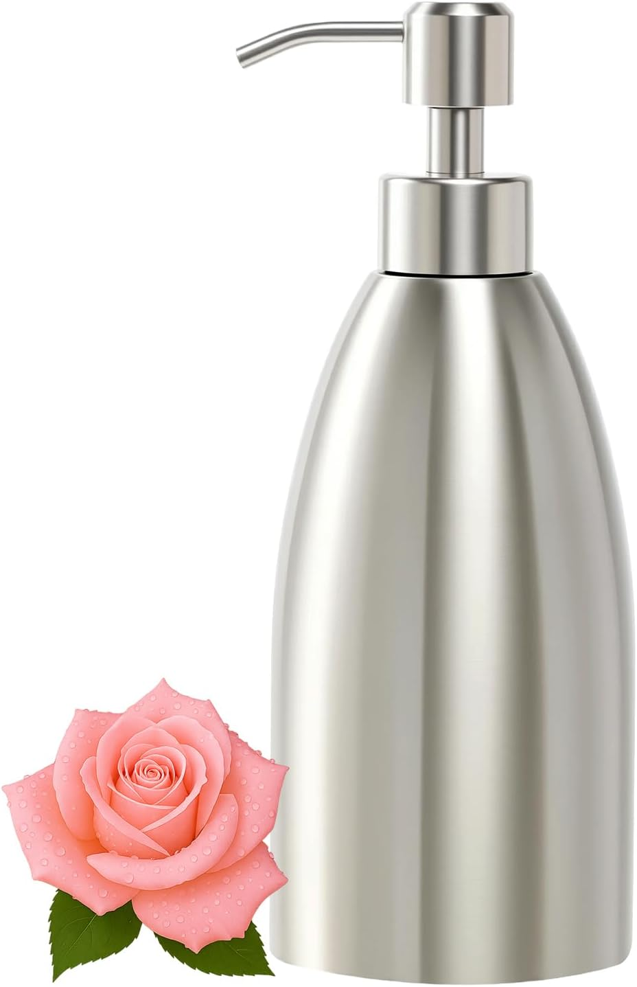 Emarful 304 Stainless Steel Soap Dispenser 16Oz Rust-Proof Liquid Soap Pump Bottle for Kitchen or Bathroom Countertop Hand Dish Lotion Leak-Proof (Gold)