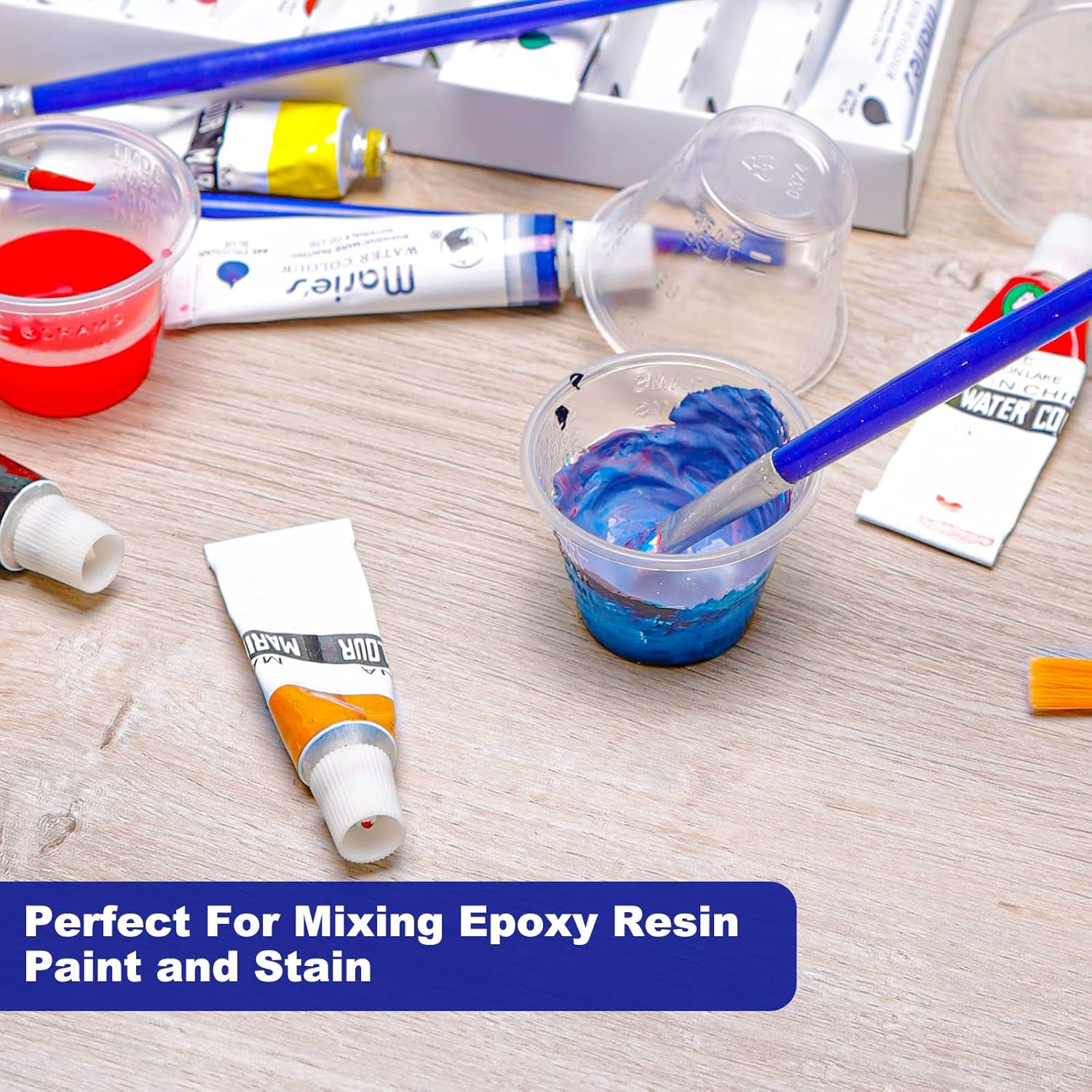 Disposable Medicine Cups Graduated, Bulk Pack of 1000, 1 Oz (30Ml) Small Plastic Measuring Cup for Liquid Medication, Paint, Epoxy, Pill and Resin image number 5