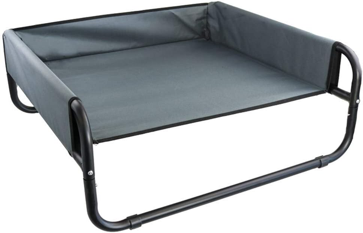 YES4PETS Blue / Grey / Black Dog Puppy Medium Walled Suspension Trampoline Hammock Bed 70 X 70 X 28 Cm image number 1