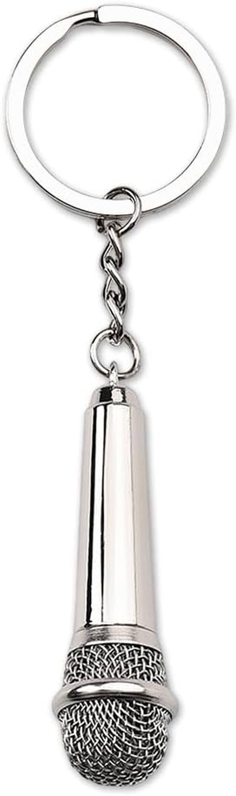 Microphone Keychain Music Lover Gifts - Mini Microphone Keyring Bag Charm Pendant for Backpack Purse Handbag image number 1