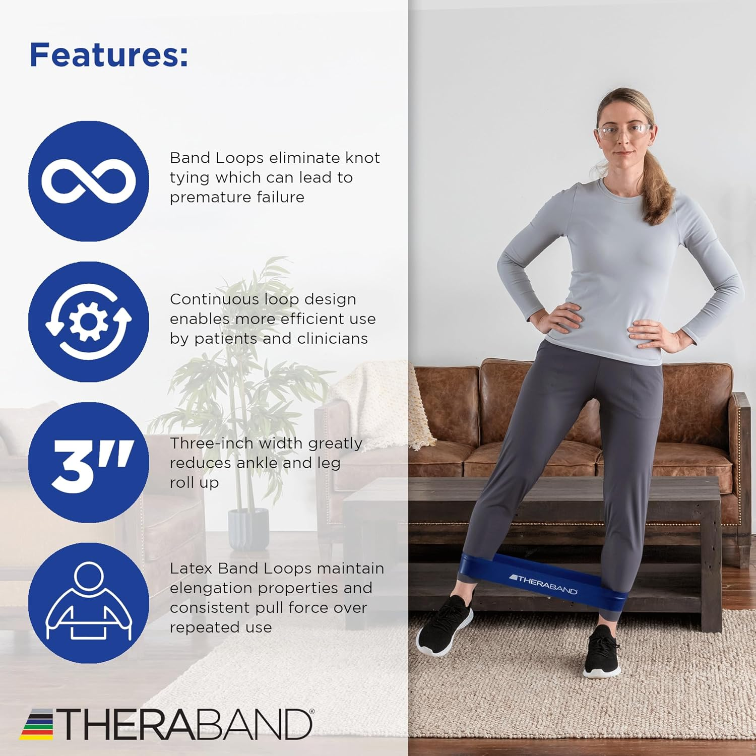 THERABAND Resistance Band Loop Set image number 2