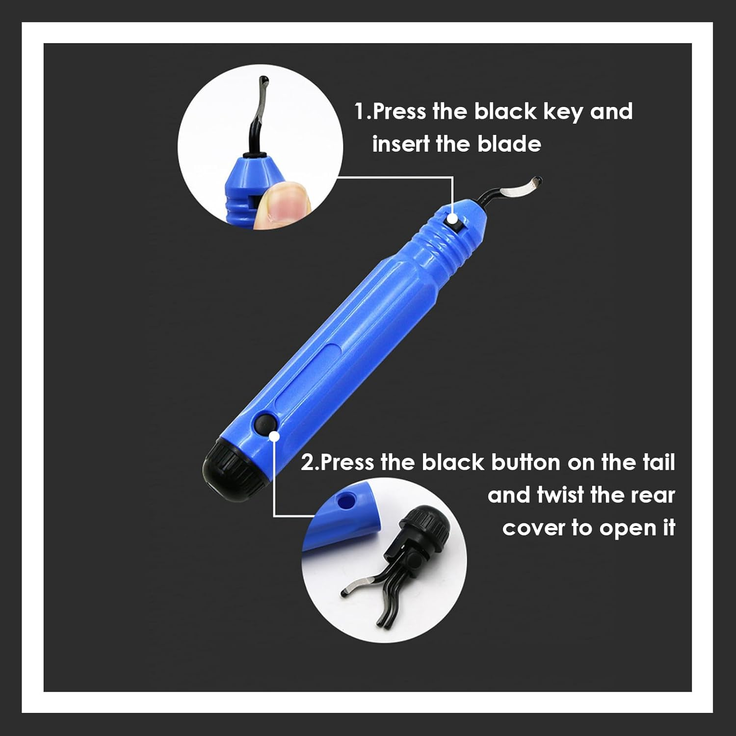 Weidllys Deburring Tool Kit,With 6Pcs Needle Files.A Anti-Slip Handle and Pack of 10 Deburring Blades, for Wood, Metal, Plastic, Aluminum, Copper and Steel image number 1