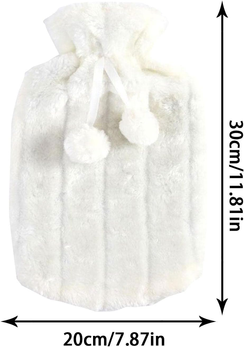 Water Bottle Cover Only | 2 Liter Soft Faux Plush Cute Hot Water Bottle Cover - Hot Water Bottle Covers Insulated Maintain Constant Temperature for Women Kids (Cover Sleeves Only) Buniq image number 2