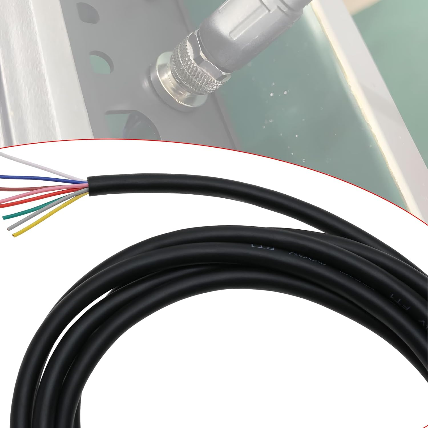 YINETTECH 8 Pin M12 Sensor Connector Straight Aviation Cable Female to Female Aviation Socket Waterproof Electrical Cable for Industrial Automation Control image number 2