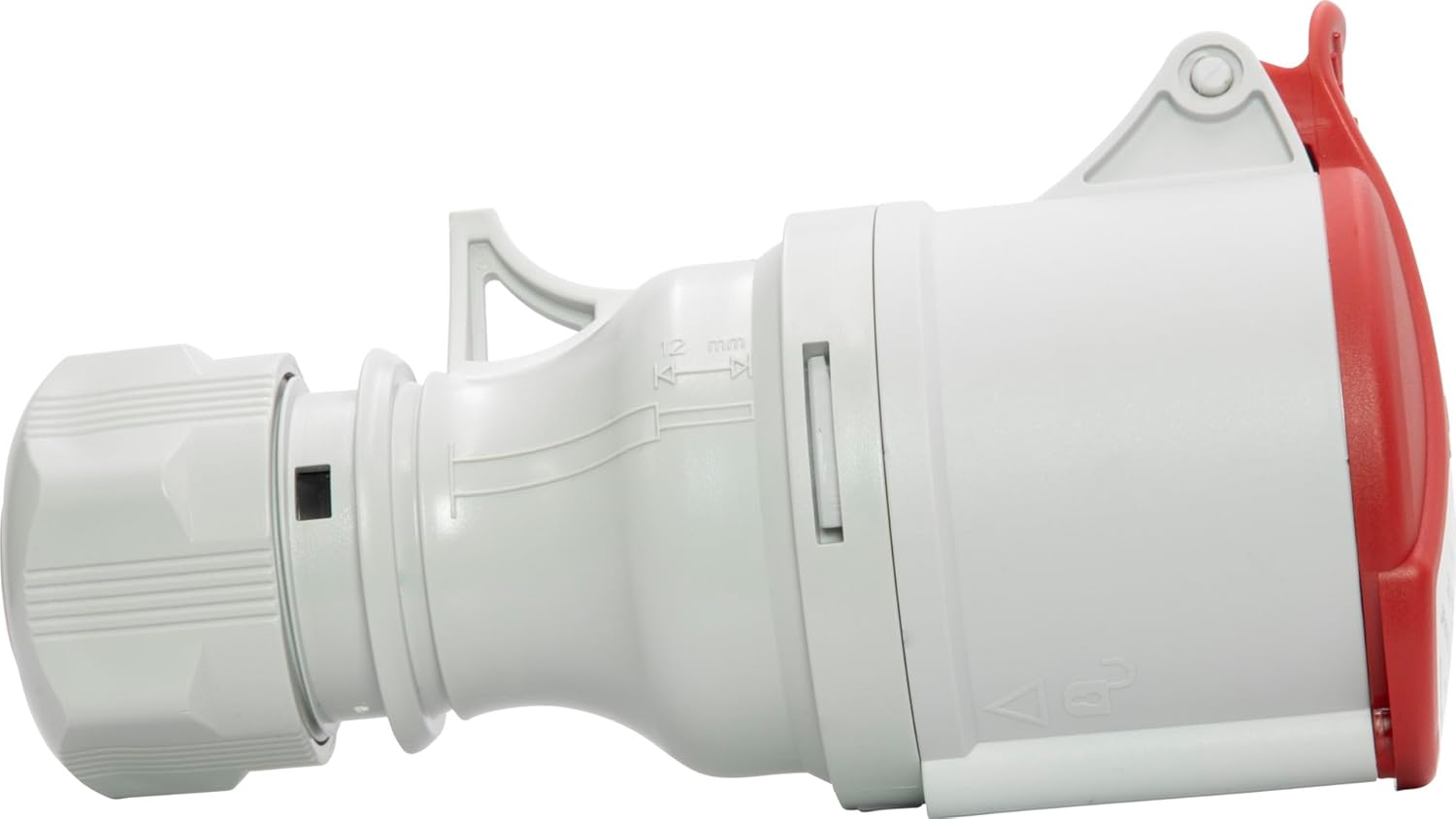 Brennenstuhl CEE Socket 5 Pin Outdoor Industrial Plug CEE 400V/32A with Lid Screwable Connector Use on Construction Sites Camping Commercial Applications IP44 32A