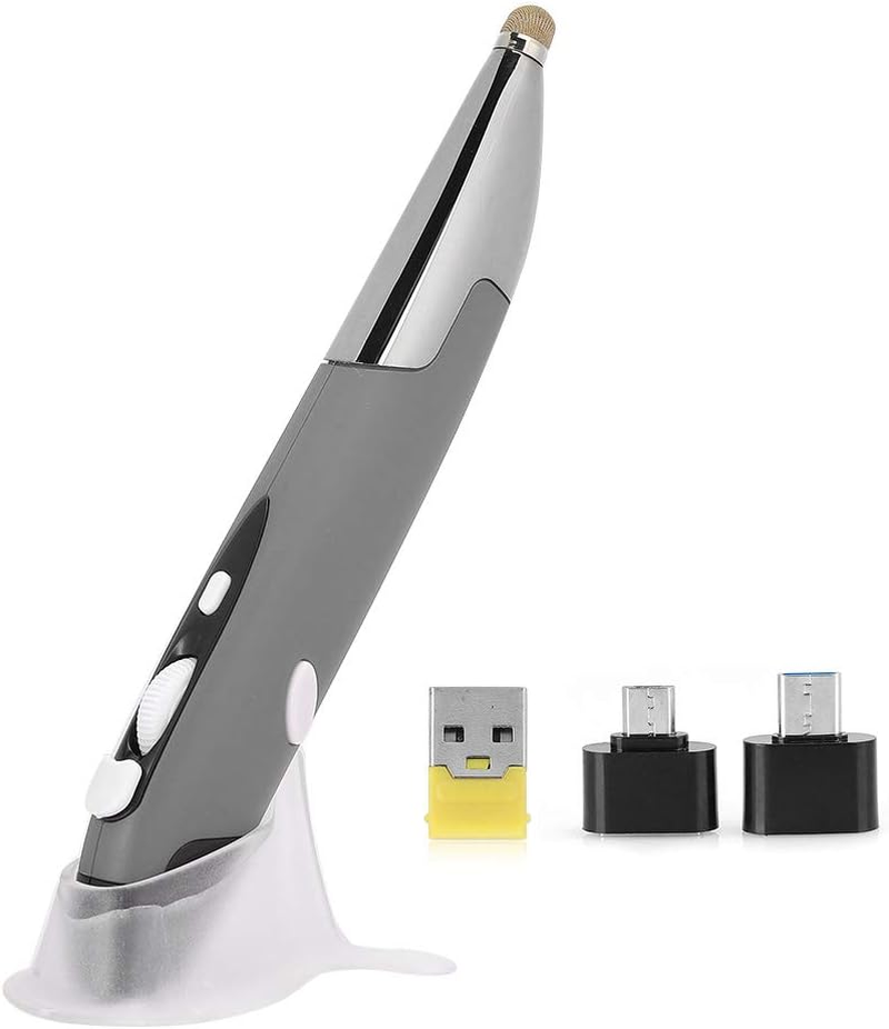 Wireless Optical Pocket Rechargeable Pen Mouse, Wireless Pocket Pen Mouse, Adjustable 800/1200/1600 DPI 4 Buttons USB Optical PC Laptops Tablets Smartphones Intelligent TV Pen Mouse image number 5