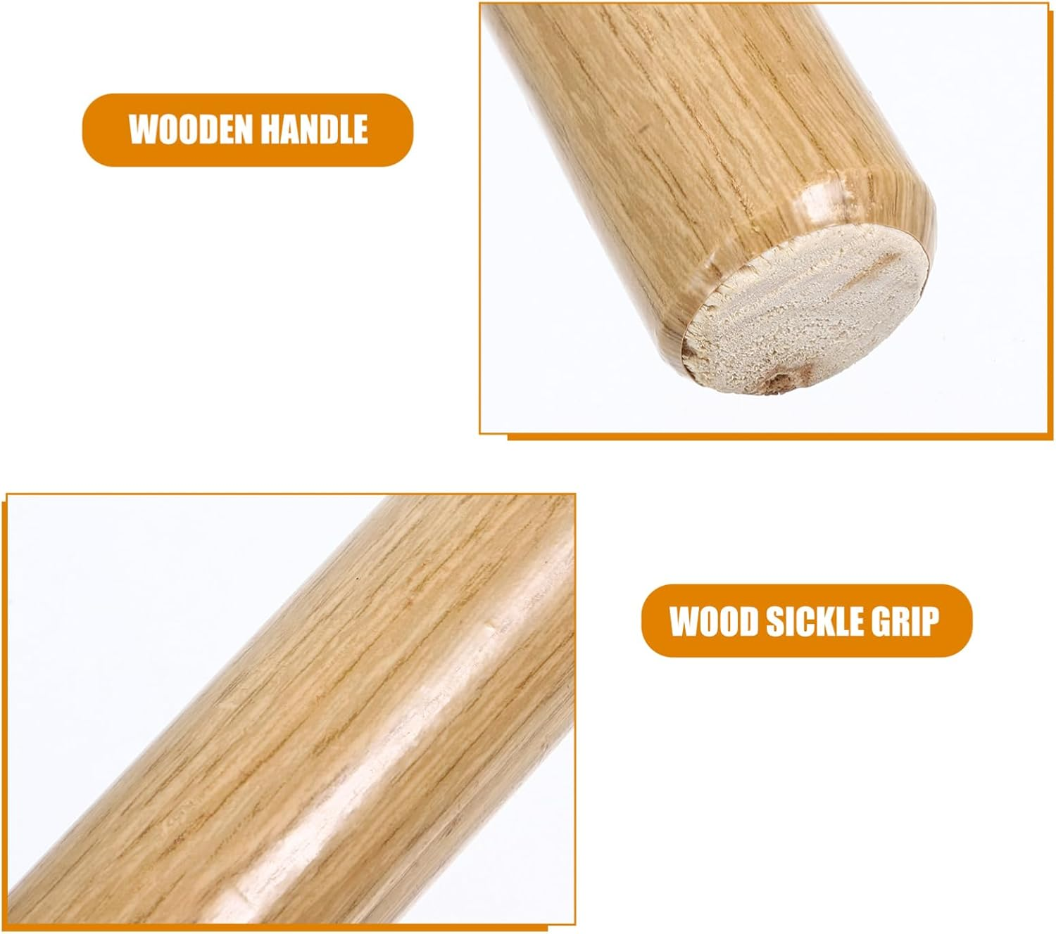 OKUMEYR Wooden Shovel Replacement Handle Solid Wood Thickened Farm Tool Handle for Gardening Agricultural Use Sturdy Wooden Rod Replacement image number 2