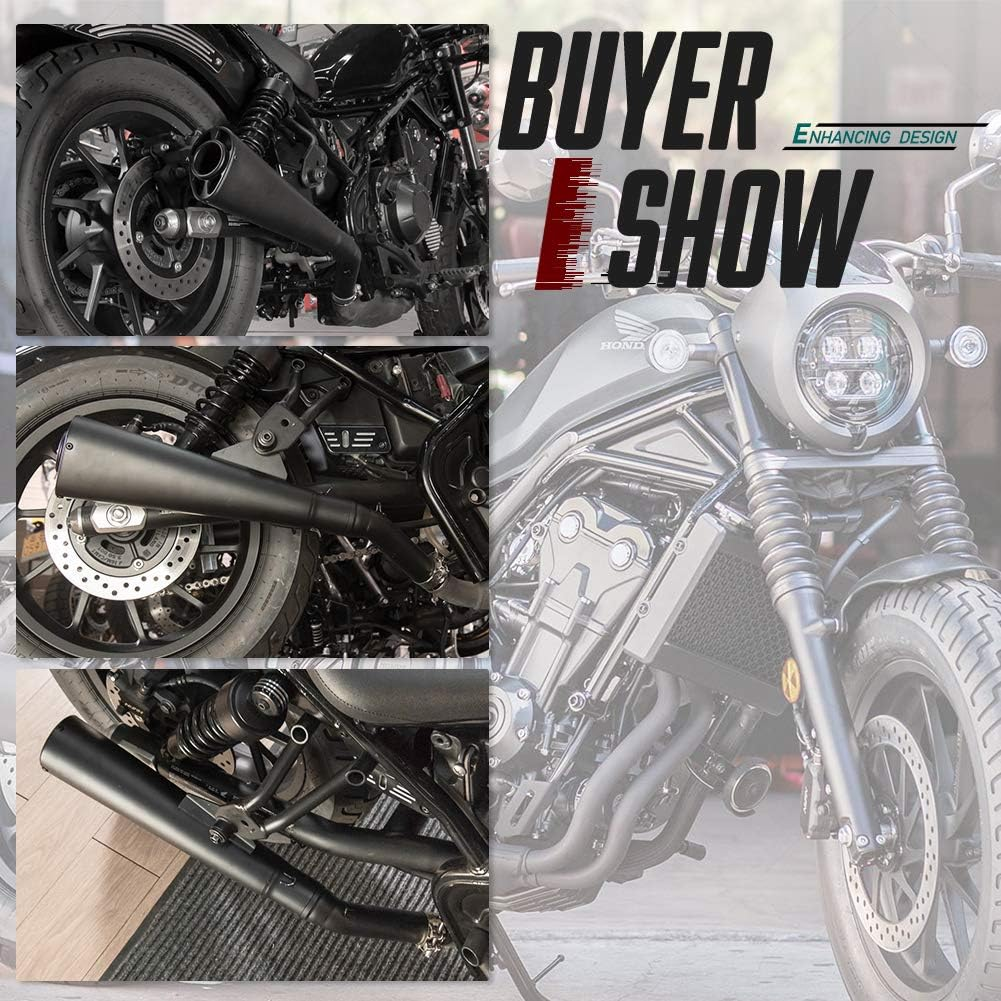 Motorcycle CMX500 Slip on Exhaust Muffler Pipe Tube Upgrade Accessories Parts Compatible with H.Onda Rebel CMX 500 CMX500 Rebel500 2017 2018 2019 2020 2021 2022 2023 17-23 image number 2