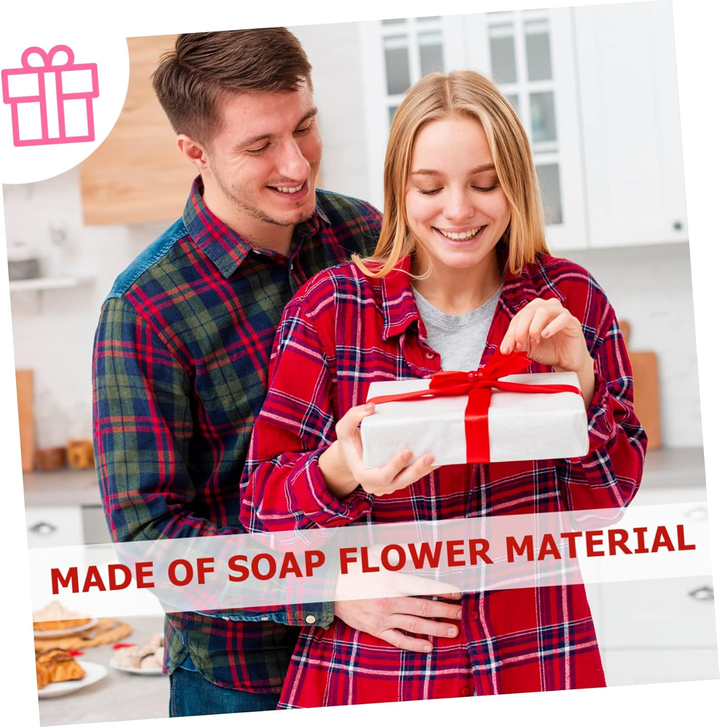 Healvian Simulated Rose Soap Flower Box Box Preserved Rose Soap Bar Adornments Home Decorations for Bathroom Desk