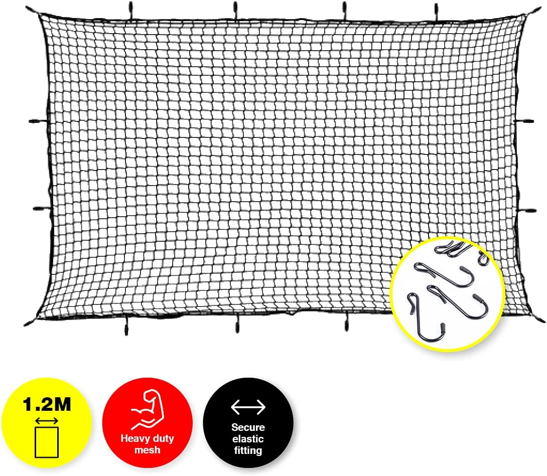 Handy Automotive Cargo Net with 12 Hooks, Black, 1.8 Metre Length X 1.2 Metre Width image number 5