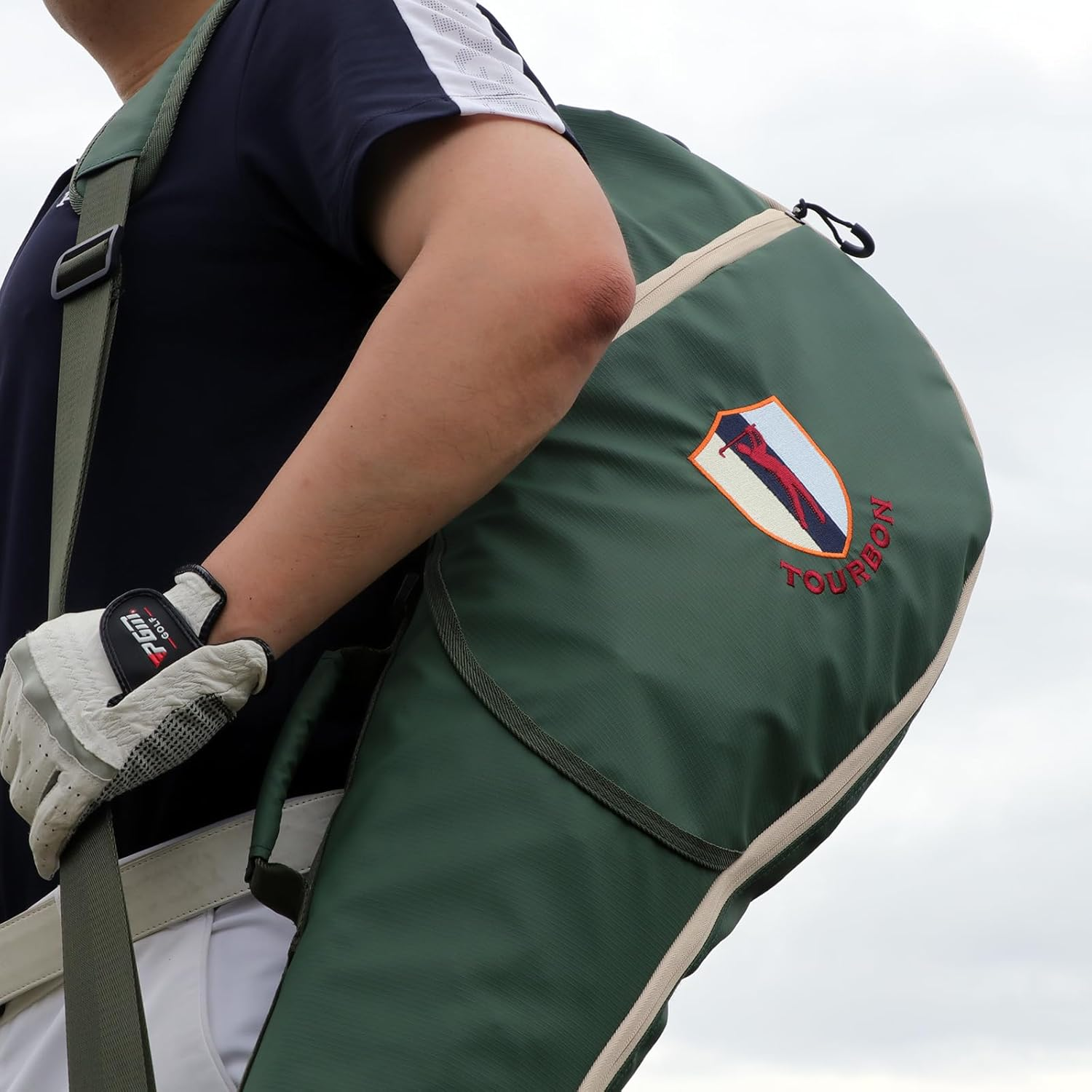 TOURBON Golf Bag Sunday Carry Golf Club Holder Case Driving Range Mini Course Practice Lightweight Travel Golf Bag for Men Women image number 4