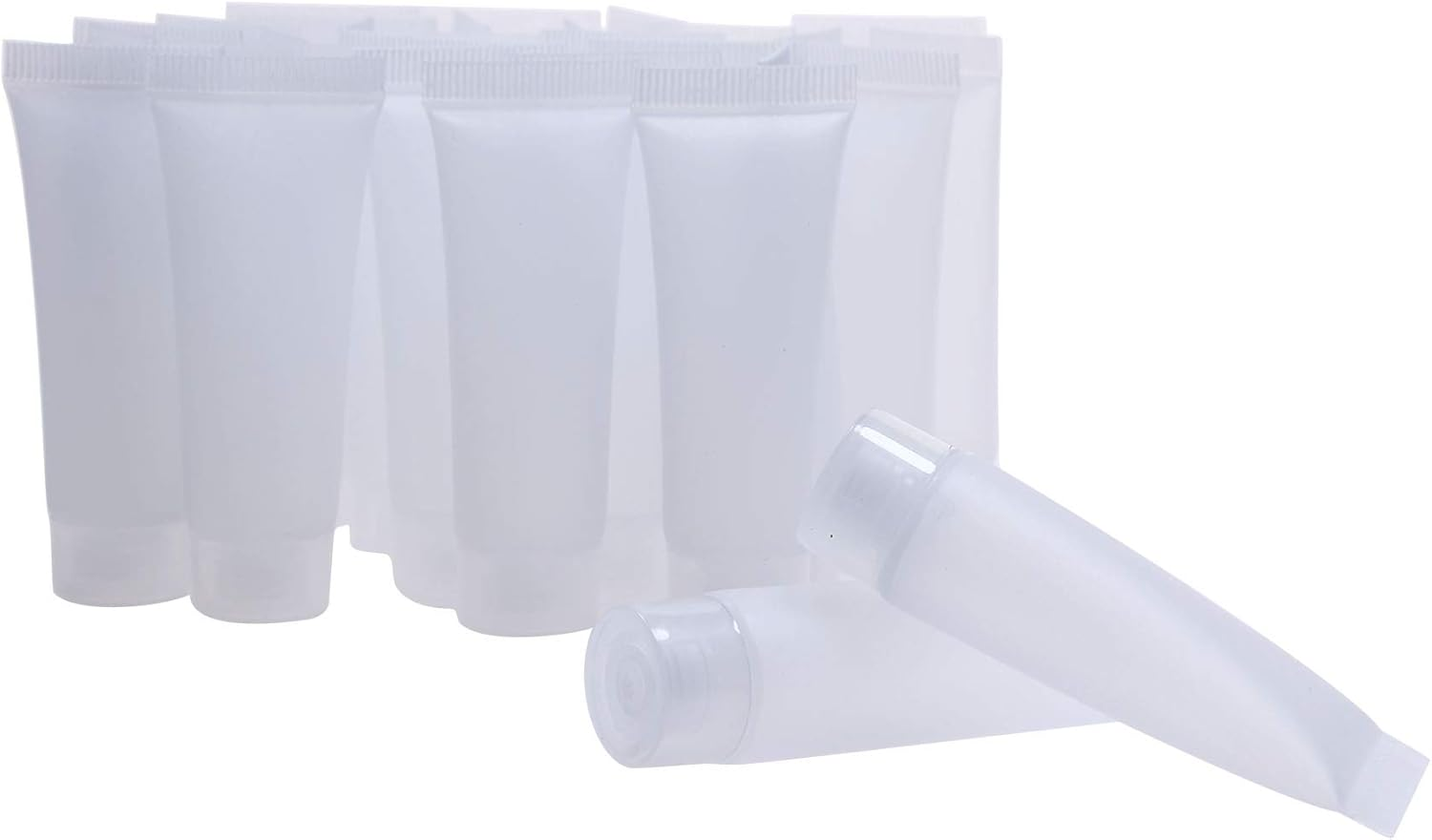 Shapenty 10Ml Clear Plastic Empty Tubes Refillable Facial Cleanser Hand Cream Cosmetic Lotion Containers Soft Makeup Sample Holder Bottle Vial Jar Pot Case with Flip Lid for Travel DIY Project, 30PCS, image number 3