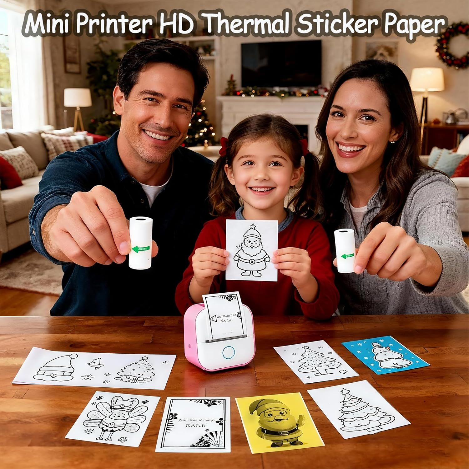 6 Rolls Colored Thermal Sticker Paper for Phomemo T02/M02/M02S PRO Mini Printer,Self-Adhesive Paper 53 * 28Mm,Hd Label for Pocket Inkless Portable Photo Printer to Print,Note,List - 3 White+Orange+Purple+Green image number 4