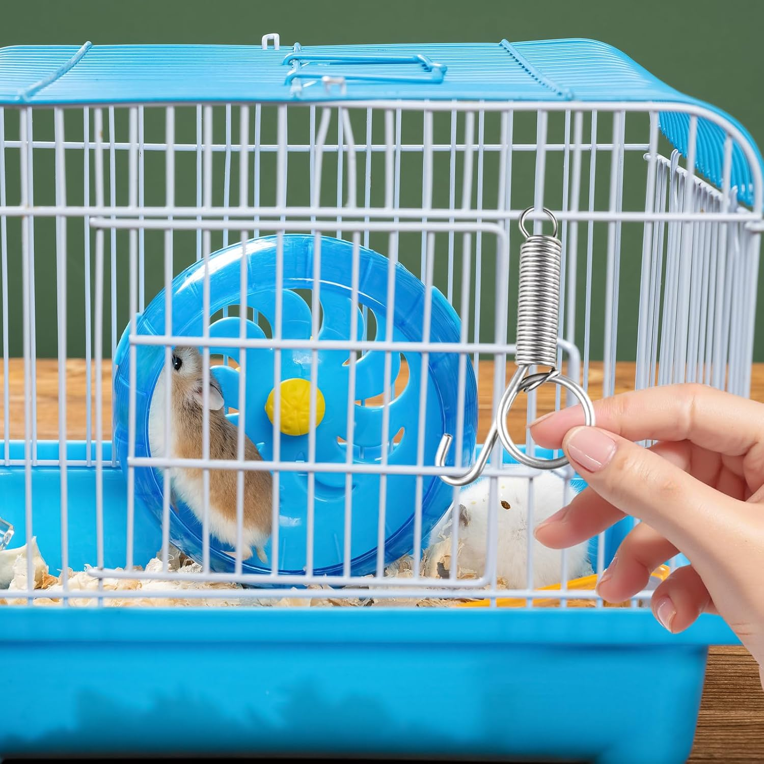 Sgphrzlt 25 Pieces Rabbit Cage Clips for Wire Animal Cage, Metal Finger Spring Latch Hook, Dog Crate Lock Door Fixing for Cat Bird Chick Guinea Pig Squirrel Hamster Pet Kennel image number 5