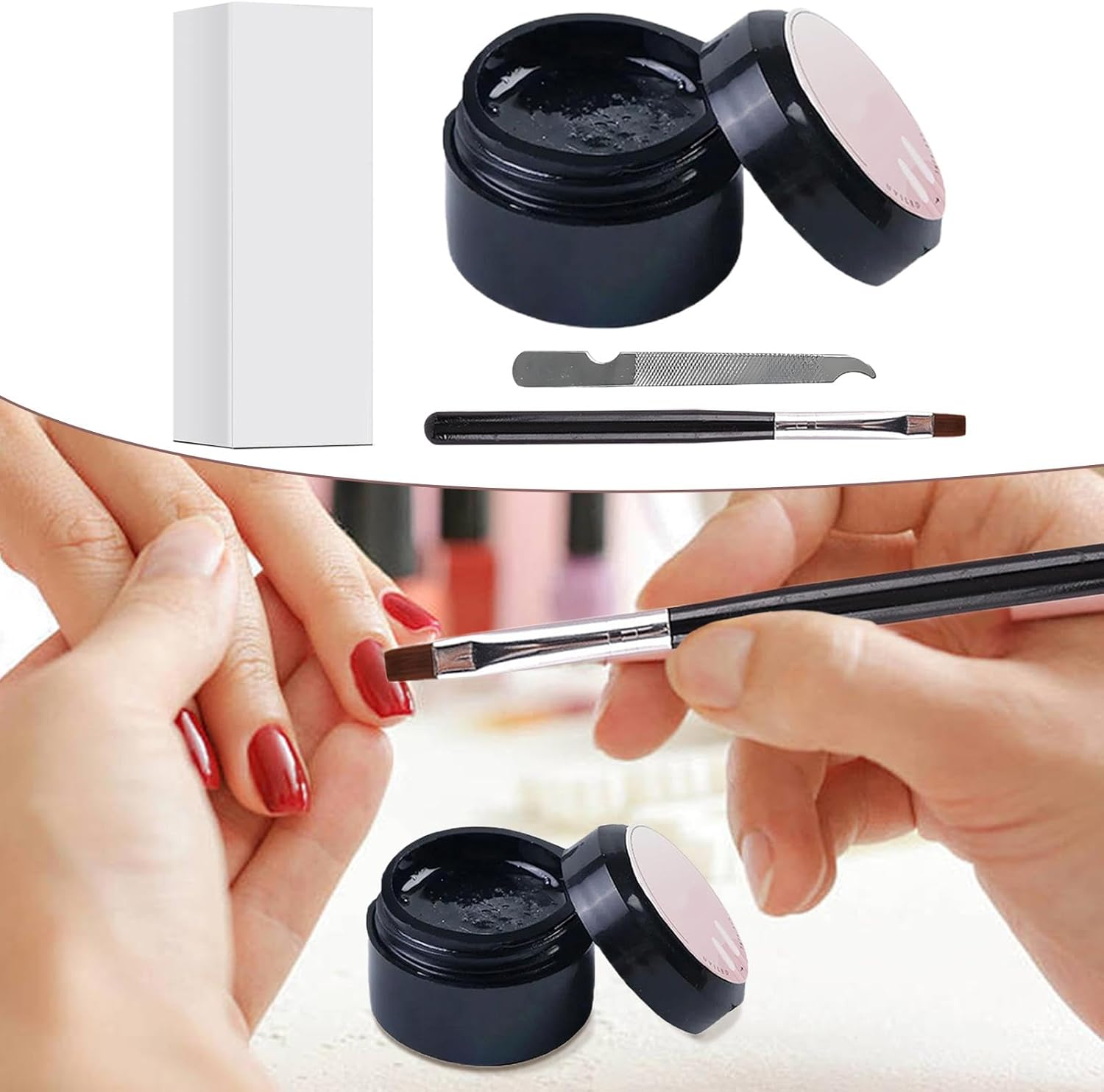 Nail Repair Kit - Professional Gel Nail Repair Manicure Tools | Strengthening Manicure Set, Home Quick Fix Solution for Cracked Broken Split Natural image number 5