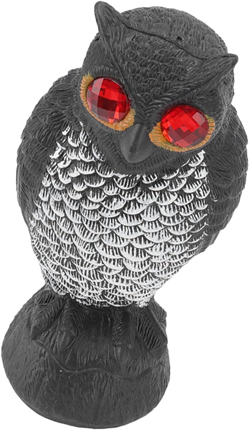 Owl Keeping Birds Away, Fine Detail High Simulation Owl Bird Repellent Deterrent Plastic Material for Birds (Cartoon Flaky Small Owl) image number 3