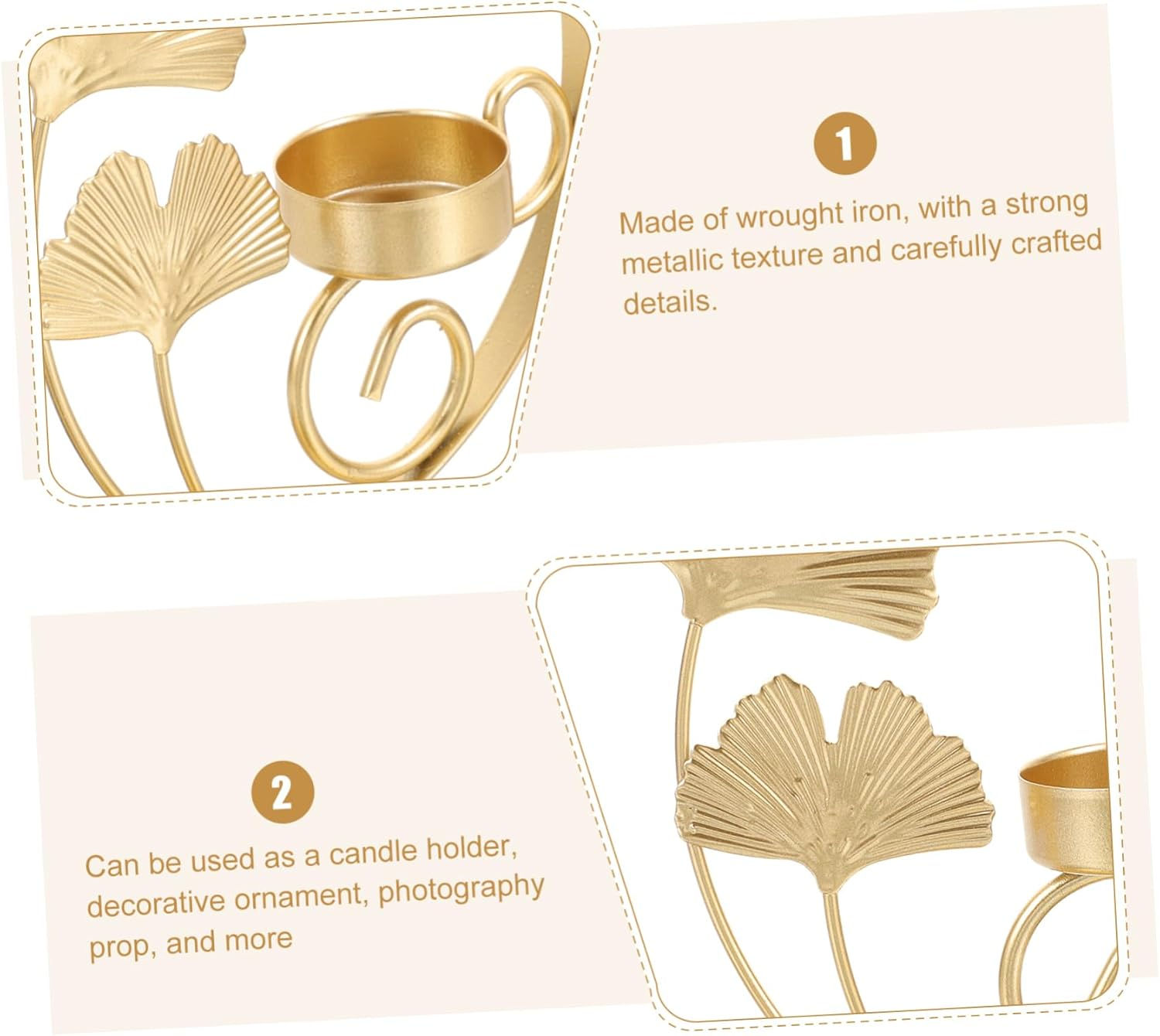 COHEALI Sturdy Iron Art Candle Holder Multi-Functional Table Votive Holder for Dinner Table Decor