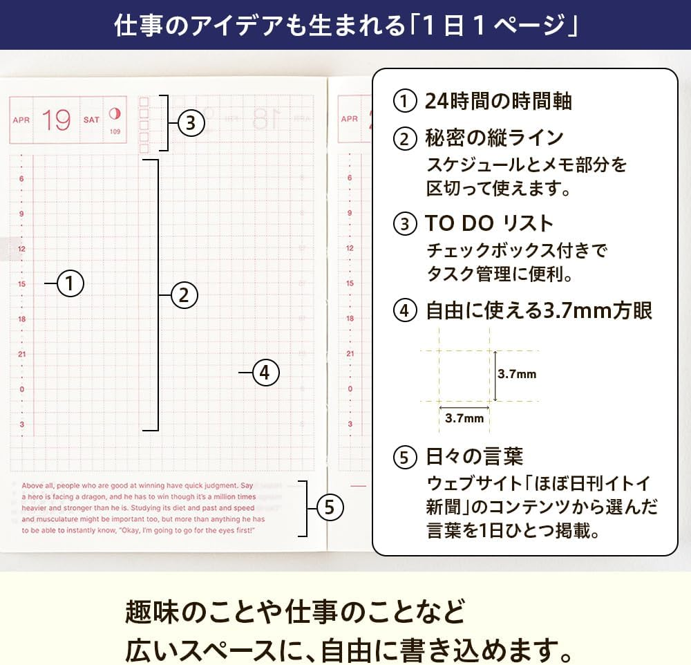 Almost Daily Notebook 2025 Original (A6) English Version [A6/1 Page per Day] / January/Monday Begins image number 4