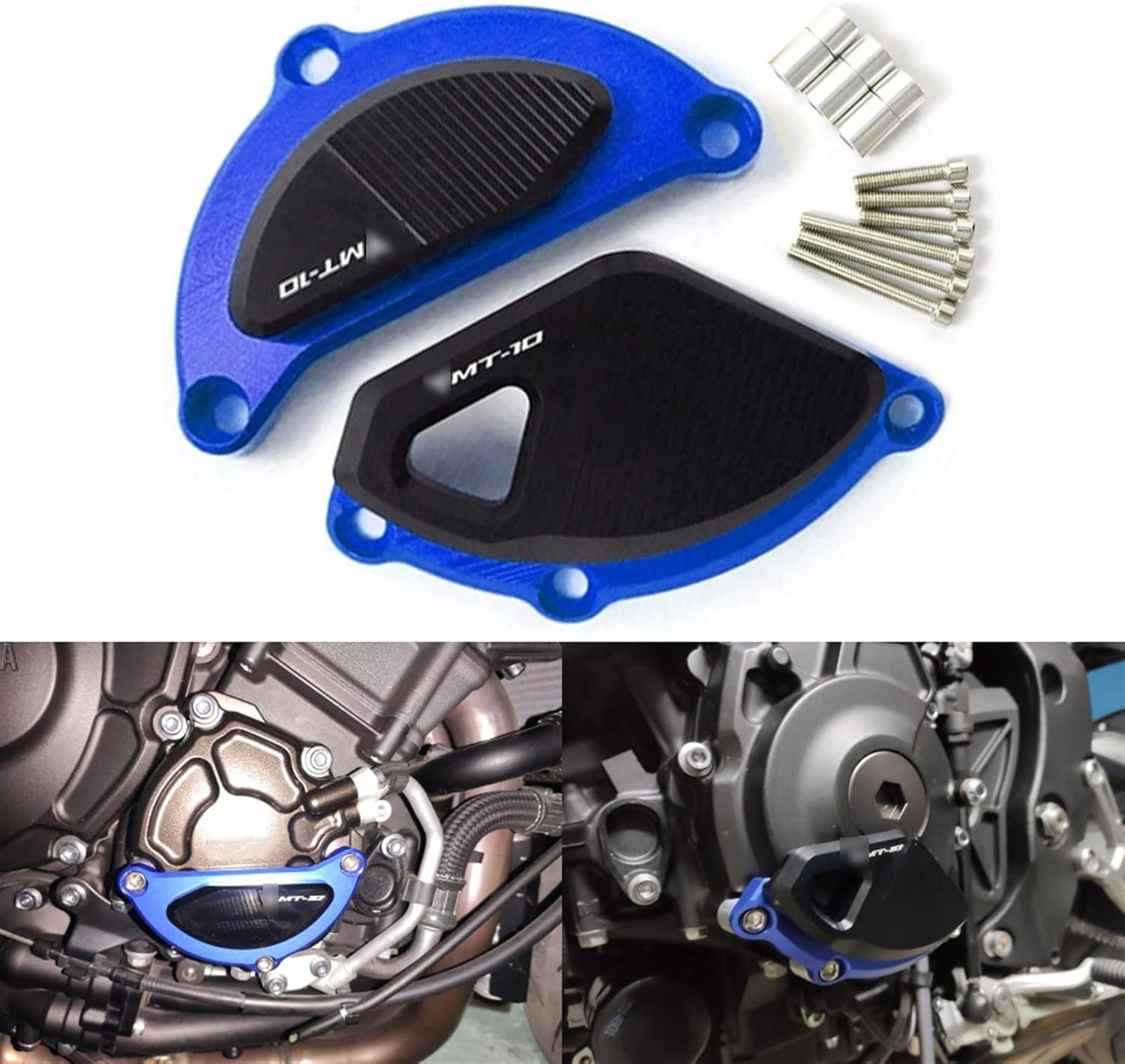 Motorbike Frame Sliders for Yamaha MT-10 MT10 MT 10 FZ-10 FZ10 2015-2022 Motorcycle Accessories Engine Guard Protector Motor Crash Pads Frame Sliders (Color : Gray) image number 2