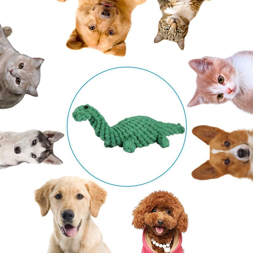 Dog Rope Toy Set Puppy Pet Chew Training Animal Design Durable Interactive Toys Dental Health Teeth Cleaning Toy for Small Medium Dog Biting Toys