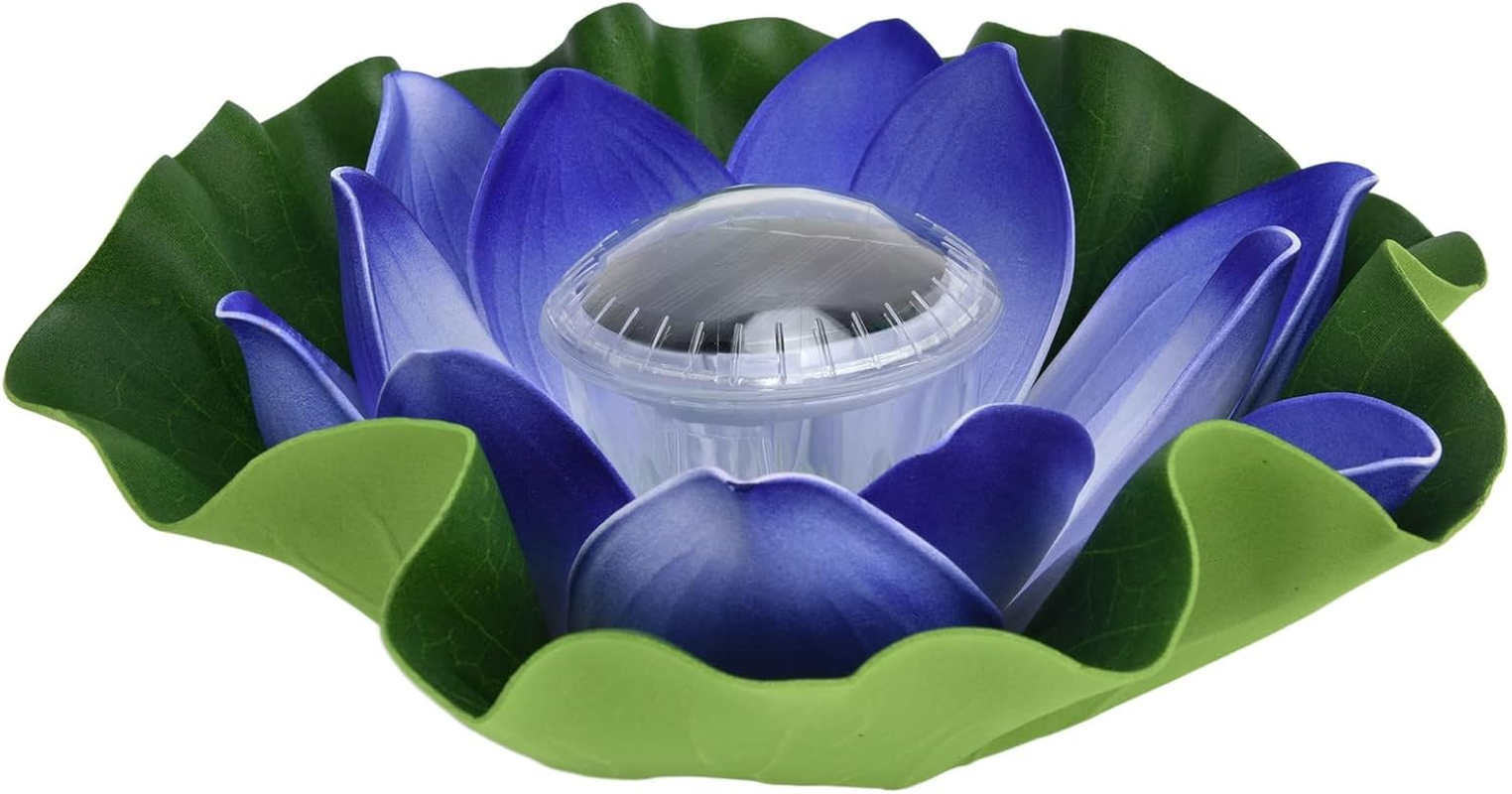 Solar LED Lotus Light Waterproof Floating Outdoor Garden Decoration image number 4