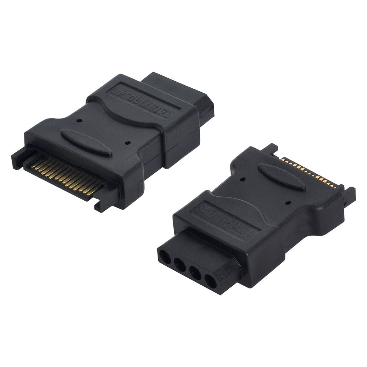 Cablecc 15Pin SATA Male Power Cable to Molex 4-Pin IDE Hard Disk Drive Power Adapter image number 2