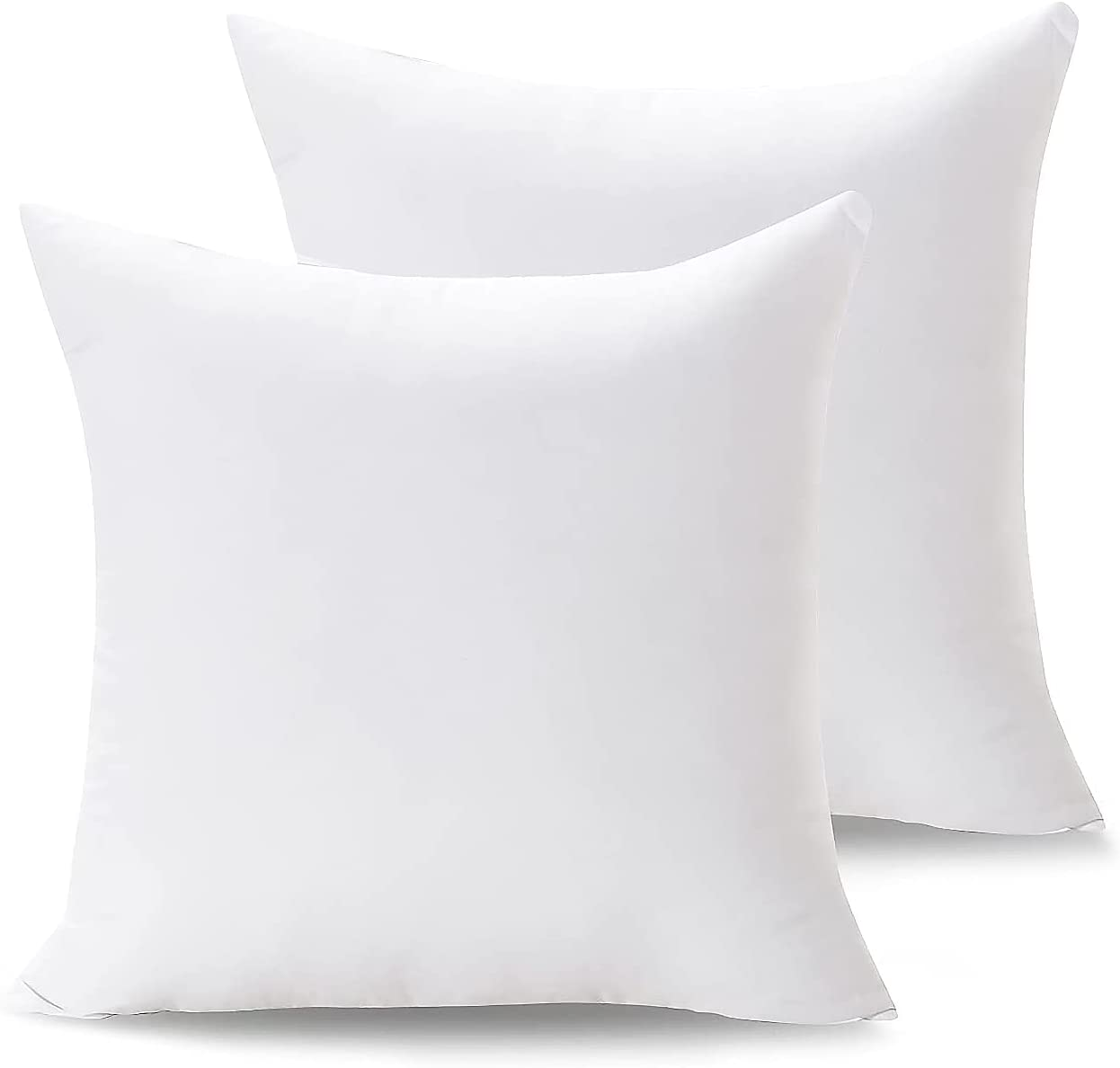 Bedding Cushion Inner Pads (Pack of 2), RKINC Cushion Stuffer Inserts, anti Allergy Cotton Blend Fabric, Hollowfibre Square Pillows (White) (55 X 55 Cm) image number 2