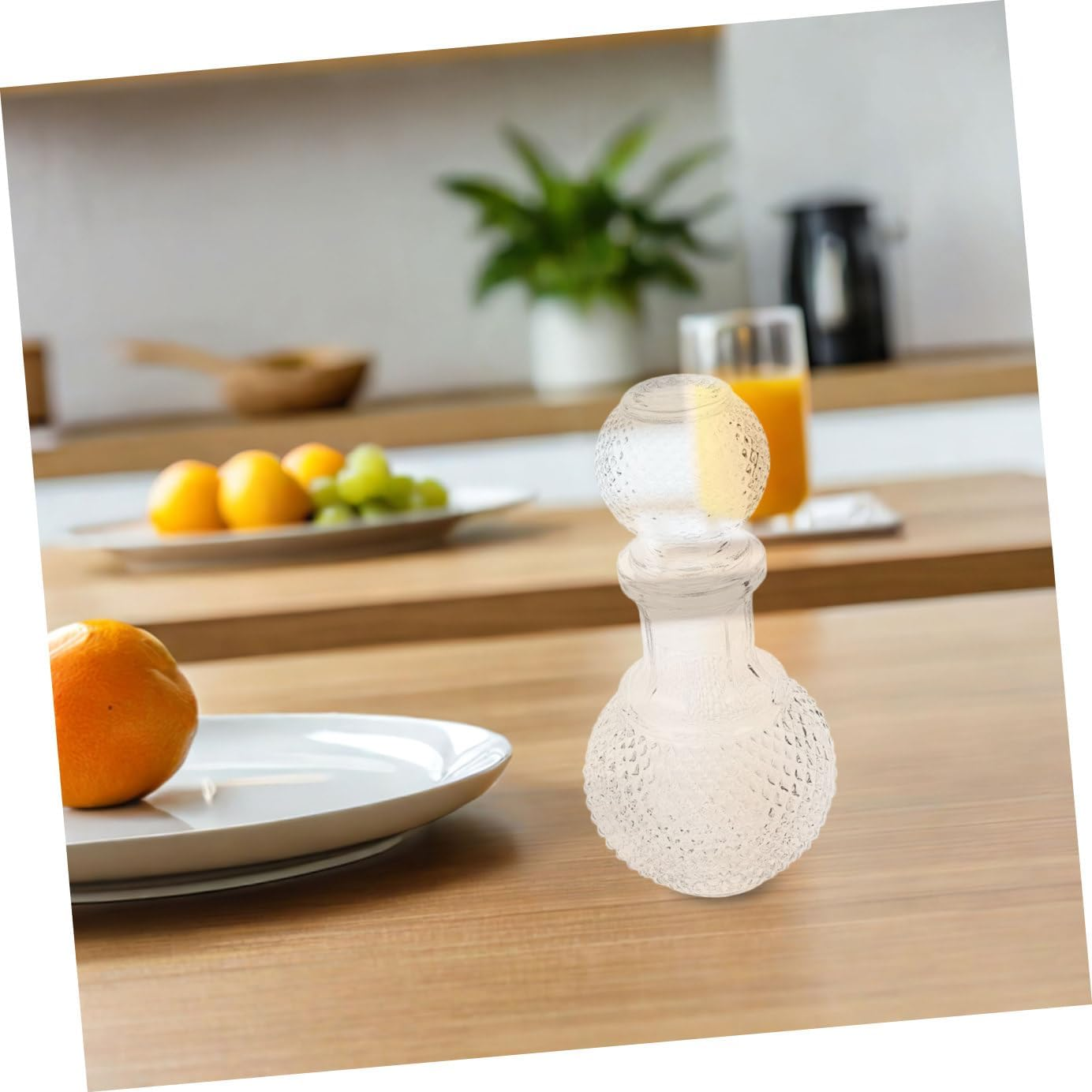 CATIEBYE Whiskey Decanter Set 2Pcs 250Ml Thickened Glass Liquor Bottle Creative Earth-Shaped Design Wine Decanter for Home Bar and Hotel Use image number 6