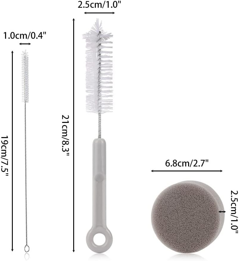 3PCS Pet Water Fountain Cleaning Kit, Cat Water Fountain Brushes & Sponge for Pet Dog Cat Water Fountain Feeder Toy Cup Bowl image number 2