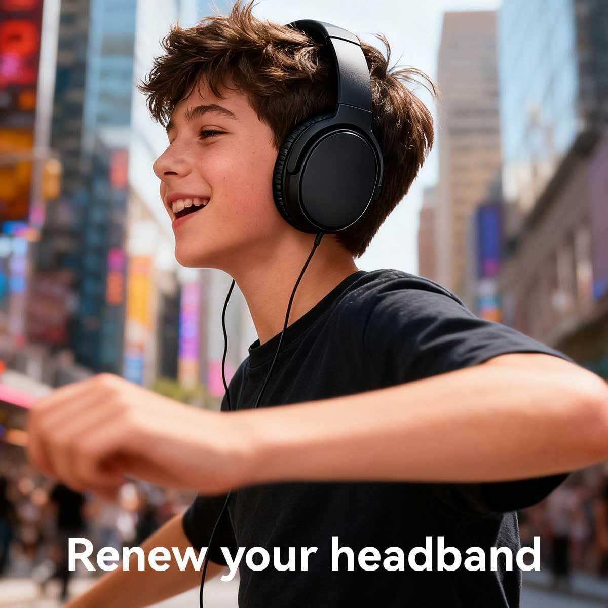 T Tersely Replacement Headband Pad for Bose Quietcomfort QC45 QCSE QC35II QC35 Headband Cushion Cover with Protein Leather& Memory Foam (Black)