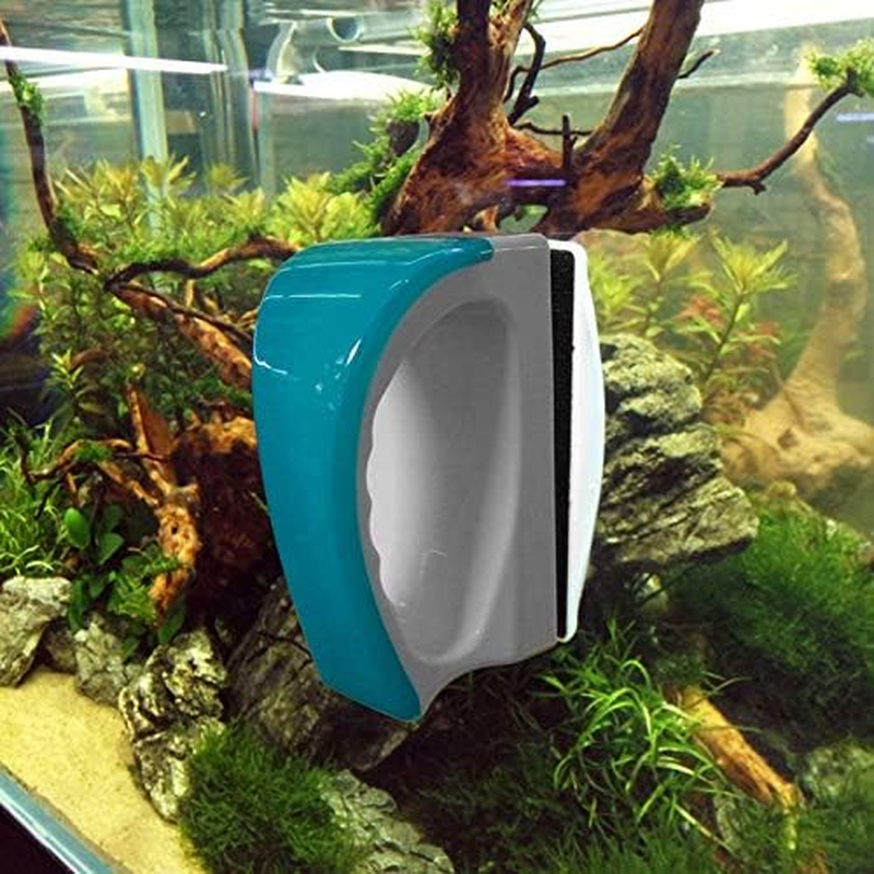 Aquarium Magnetic Scrubber Cleaner, Algae Scrapers Fish Tank Aquatic Algae Cleaning Tool Brush Magnet Scraper with Floating Design (Large) image number 5