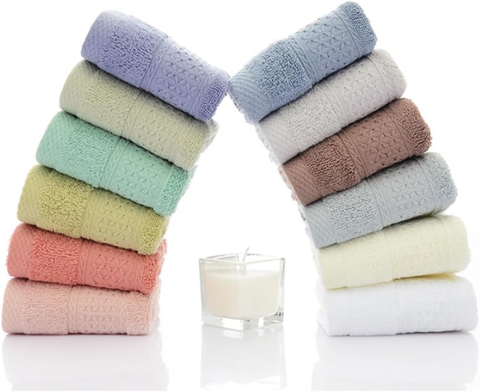 LINKPEACE 6 Pcs Cotton Washcloths for Face and Body - Soft and Comfortable, High Absorbency, Durable Construction - Ideal for Facial Cleaning and Showering, Suitable for All Ages Face Towels Sets image number 1