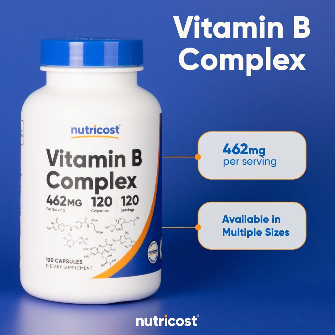 Nutricost High Potency Vitamin B Complex 120 Caps image number 3