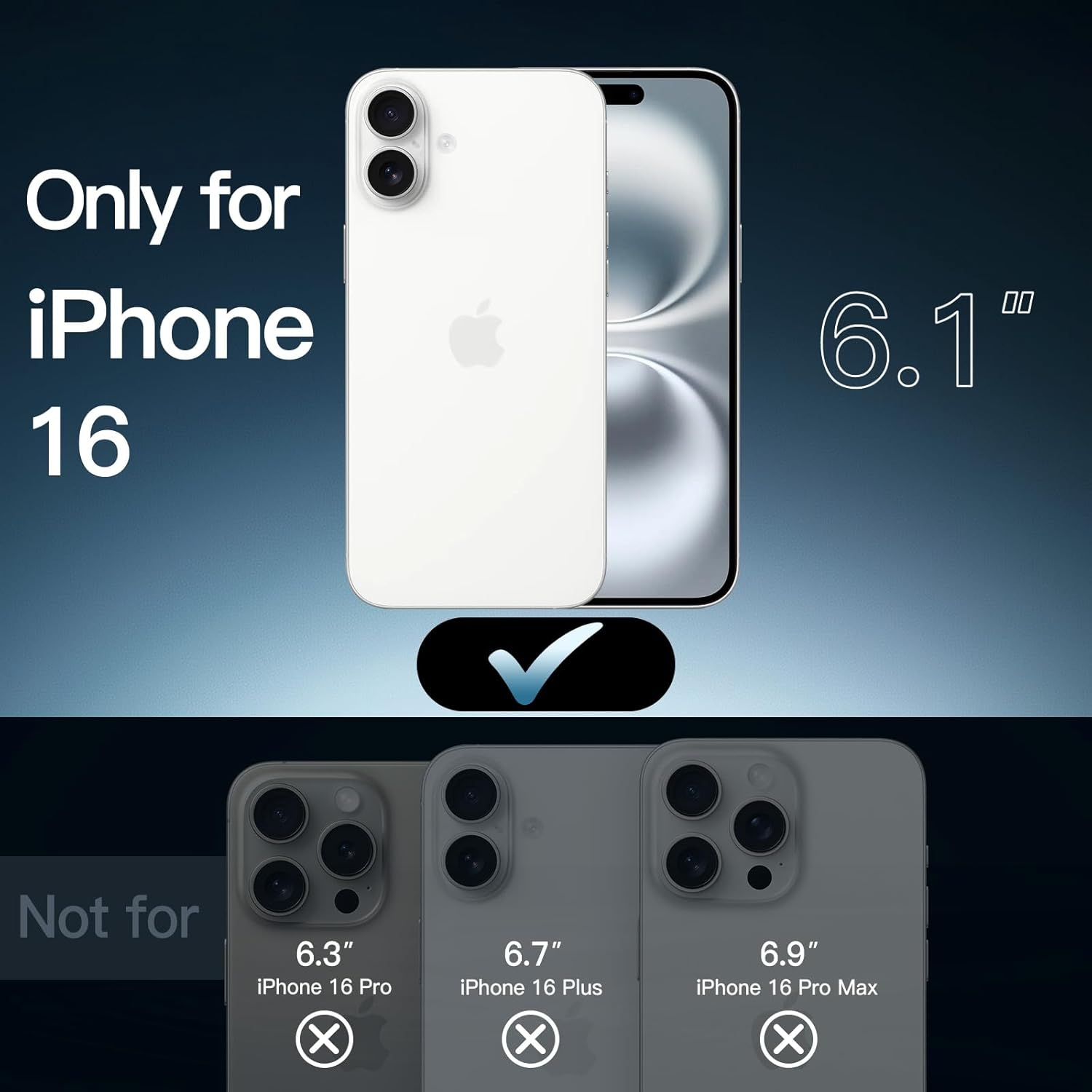 Jetech Magnetic Case for Iphone 16 6.1-Inch Compatible with Magsafe, Shockproof Phone Bumper Cover, Anti-Scratch Clear Back (Clear) - Black image number 5