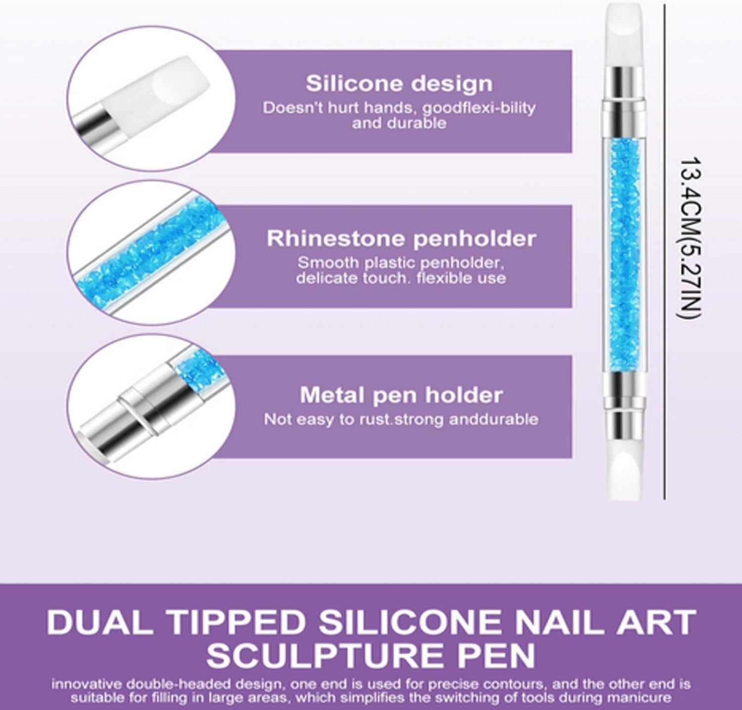 3D Nail Gel - Solid Builder 5 Colors 3D Nail Design Gel | Non-Stick Tool Kit, Manicure Set with Carving Pen for Molding, Building & Painting image number 6