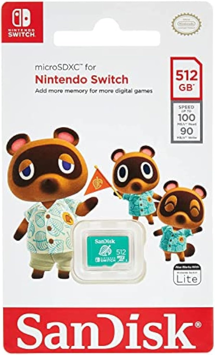 Sandisk and Nintendo Switch Microsd 512GB