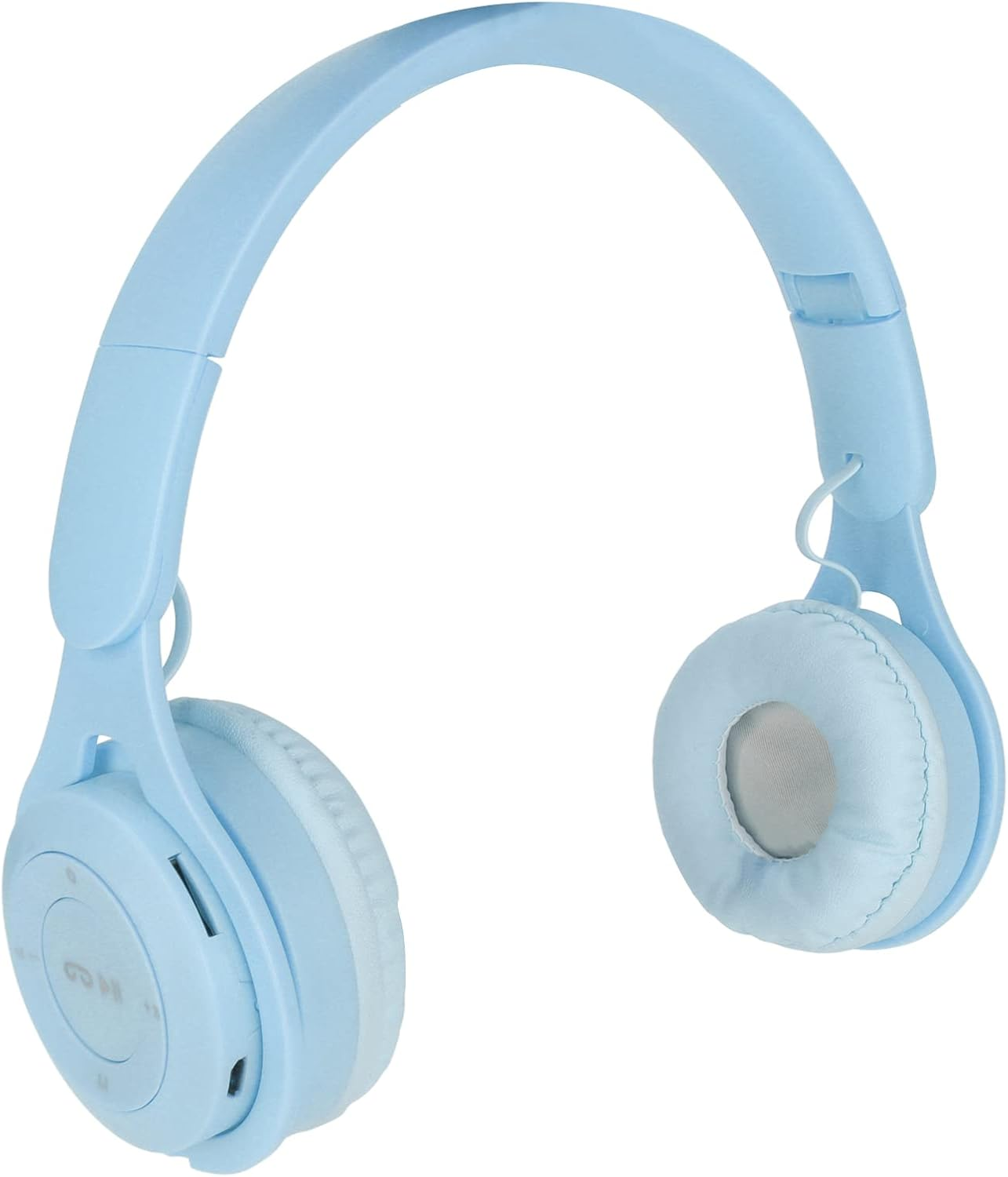 Annadue Wireless Headphones for Kids, Cute over Ear Bluetooth Headset with Deep Bass, Foldable Stereo Headset, Built in Mic, for Kids Girls Boys Adults (Blue)