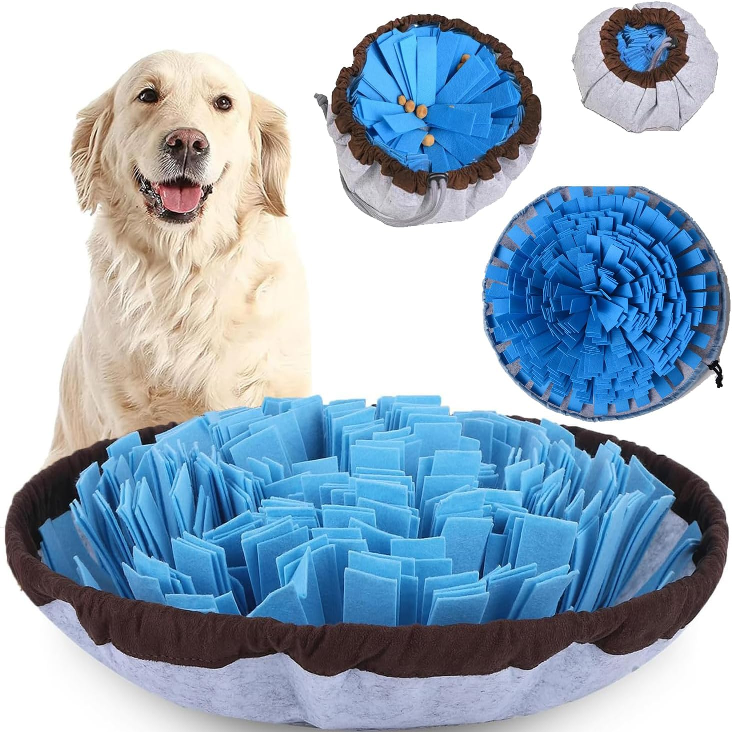 LLCFA Adjustable Snuffle Mat for Dogs &ndash; Interactive Mental Stimulation Puzzle Toy for Smell Training, Slow Feeding & Stress Relief | Durable Slow Eat Mat for Anxiety & Boredom image number 1
