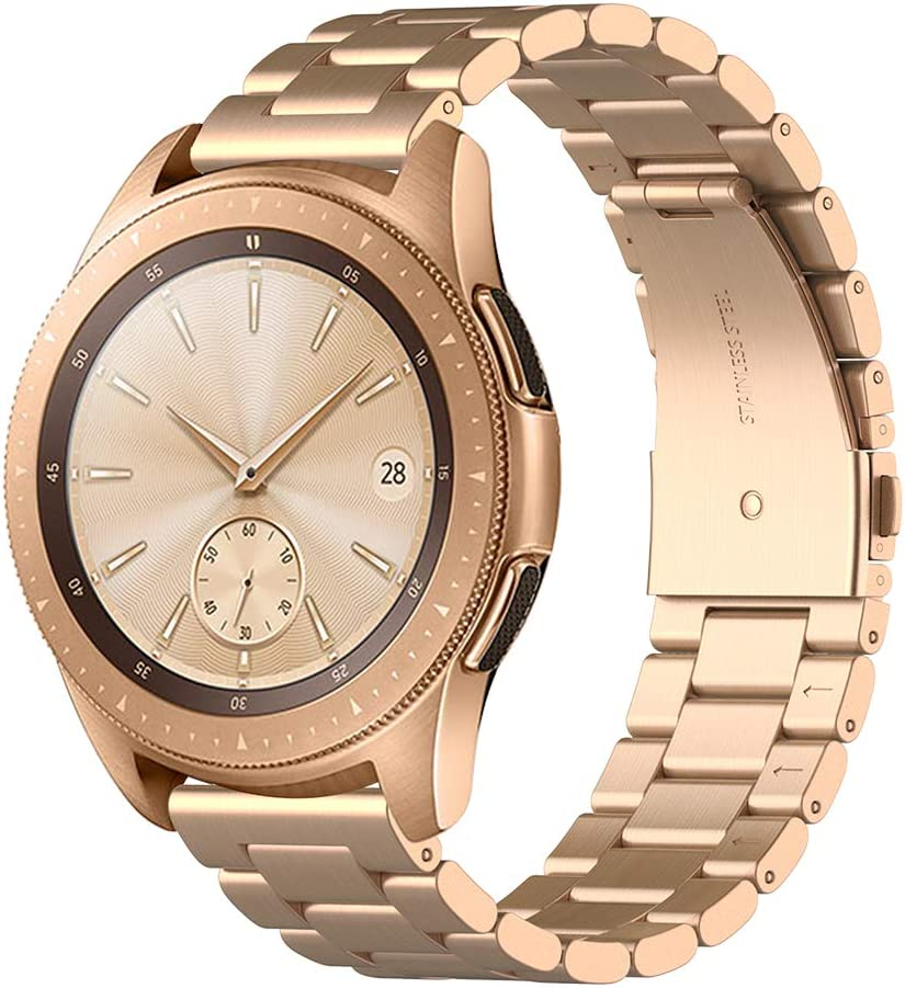 Simpeak Band Compatible with Samsung Galaxy Watch 6/6 Classic/ 5/5 Pro/Watch 4/4 Classic/Watch 3 41Mm/ Active/Active 2/Galaxy Watch 42Mm, Stainless Steel Strap Compatible with Watch 20Mm