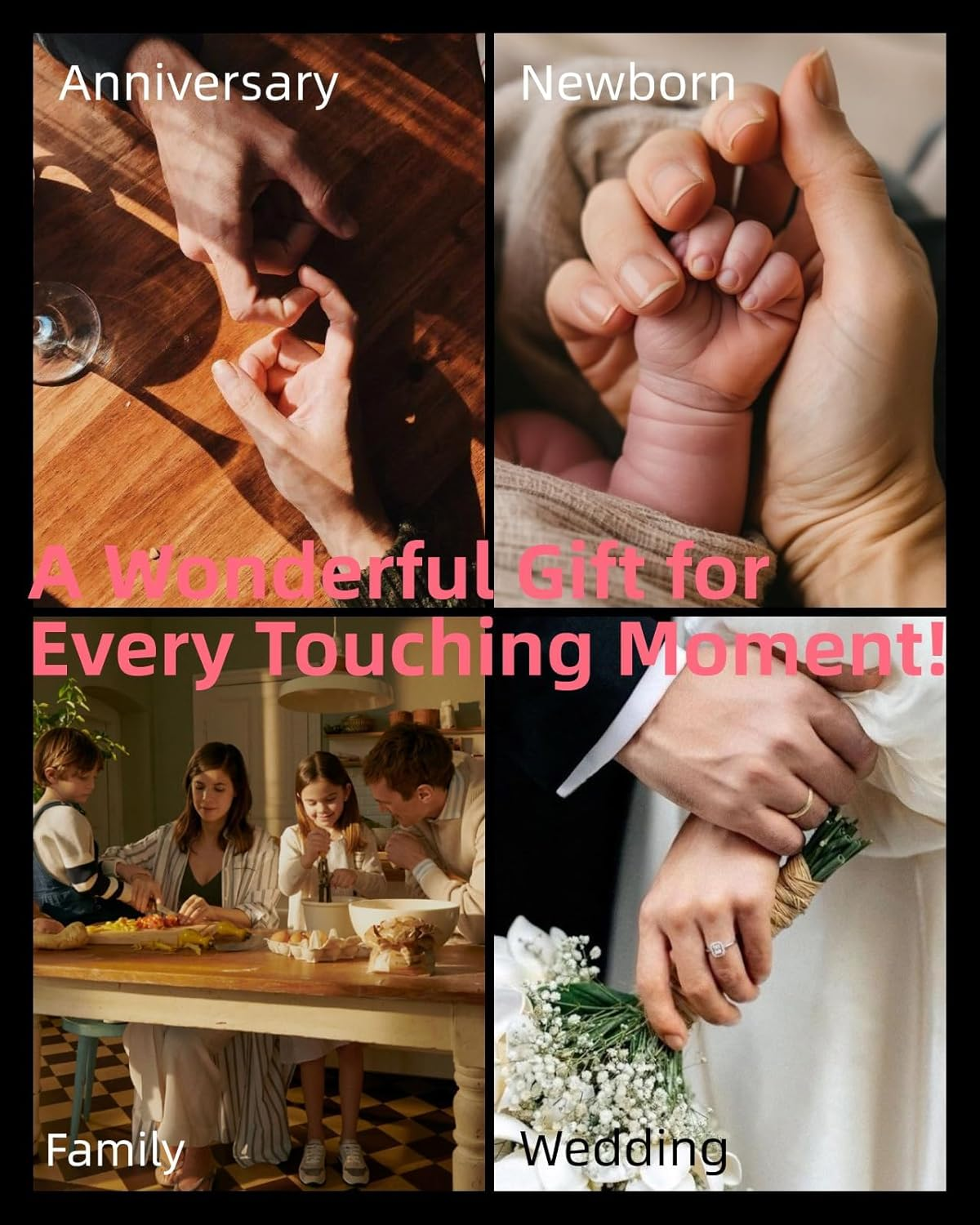 Couples Hand Casting Kit with Wooden Support, DIY Plaster Mold Keepsake for Hands, Perfect Wedding, Anniversary, Birthday, and Valentine&rsquo;S Day Suitable for Him and Her image number 1