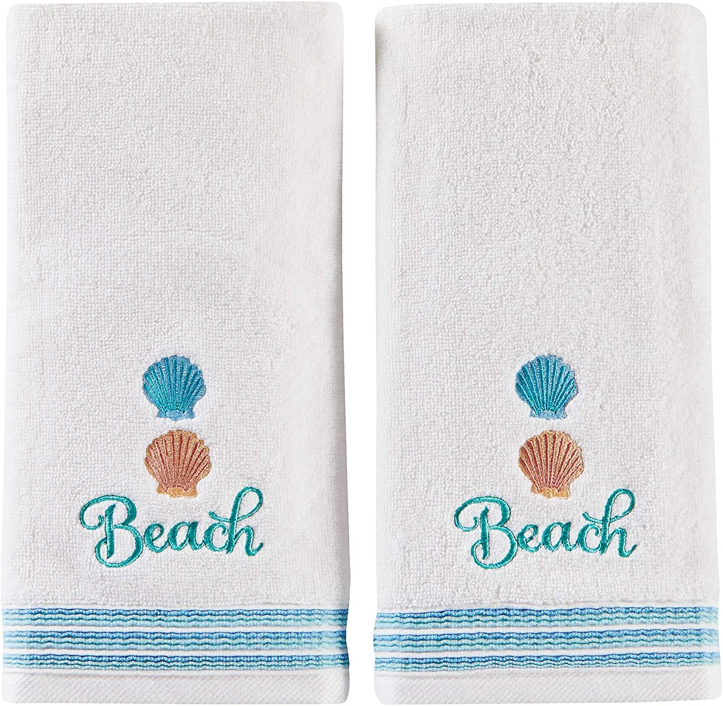 SKL Home by Saturday Knight Ltd. South Seas 2-Piece Hand Towel Set, White image number 2