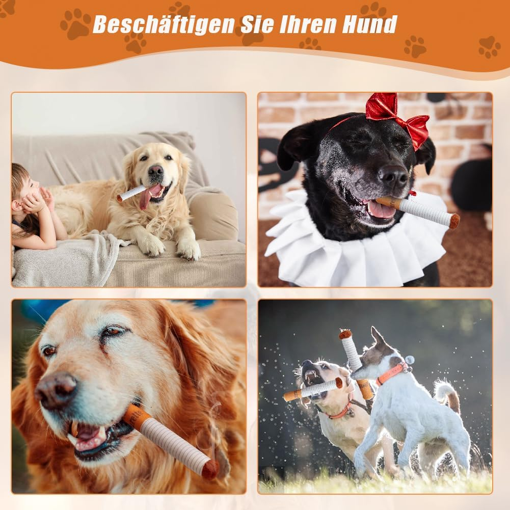 Agctrler Funny Dog Toy Cigarette Squeaky, Giggle Cigarette Toy, Dog, Plush Dog Toy, Suitable for Puppies, Small Dogs and Medium image number 3