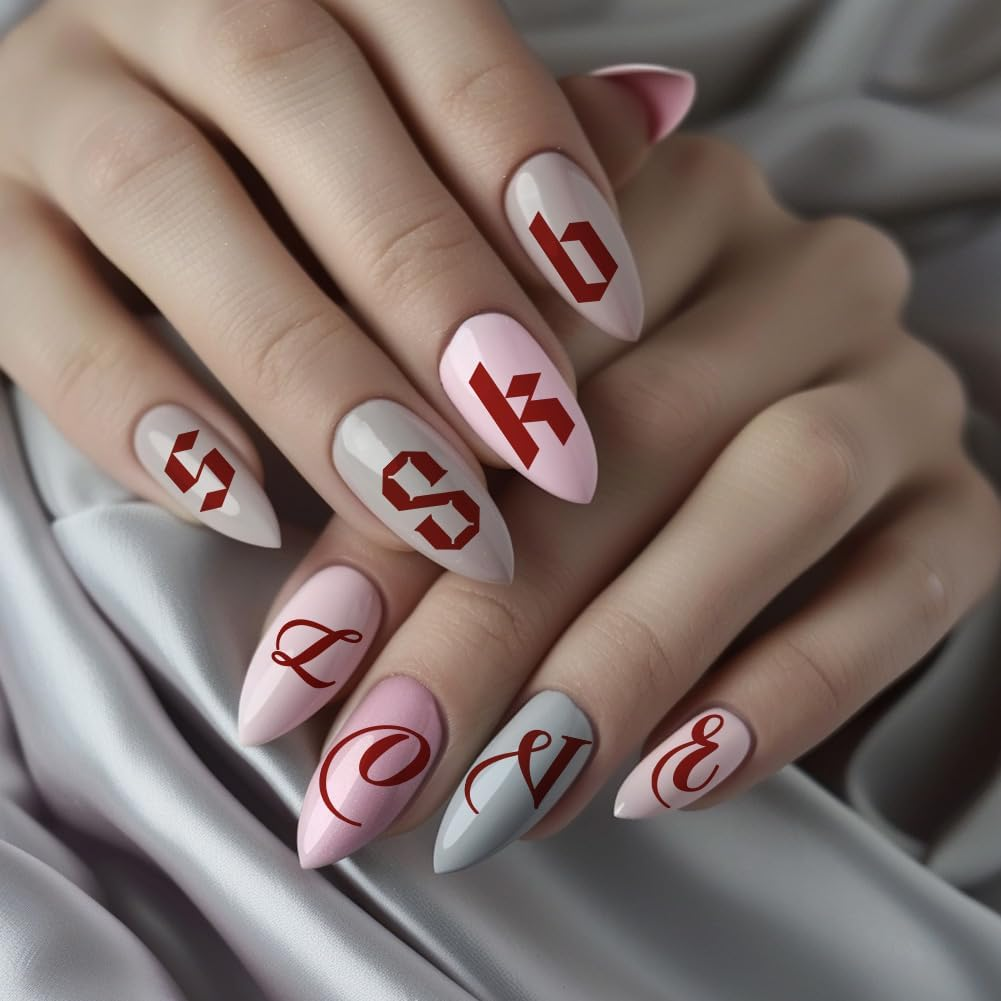 PH Pandahall 3PCS English Letter Nail Stamp Plate Personalized Letter Print Nail Stencils Stainless Steel Nail Template for English Alphabet Number Nail Art Design Image Plate 4.7X2.4 Inches image number 2